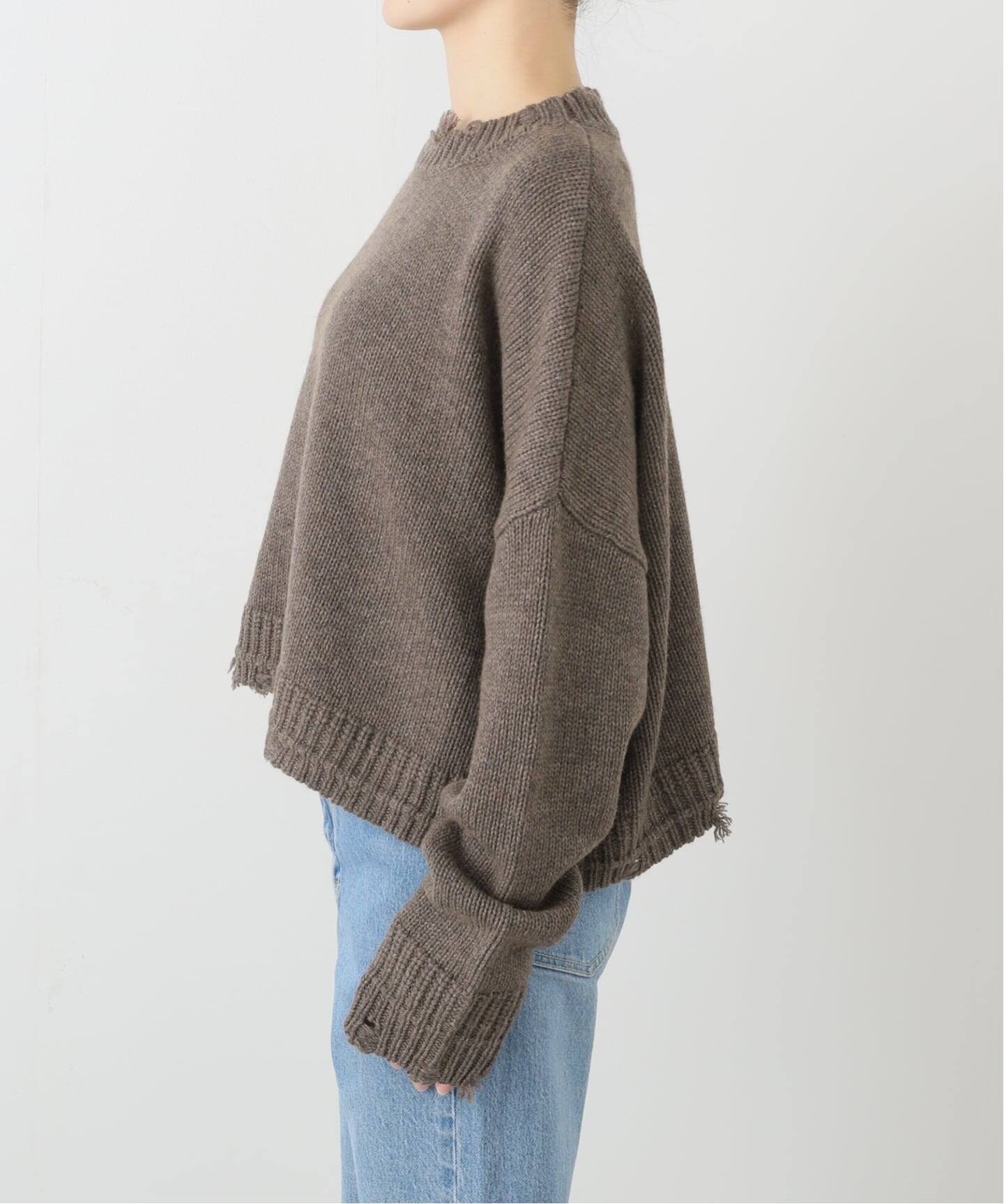 GOOD GRIEF!/グッド グリーフ】 DAMAGED KNIT TOP（ニット／セーター