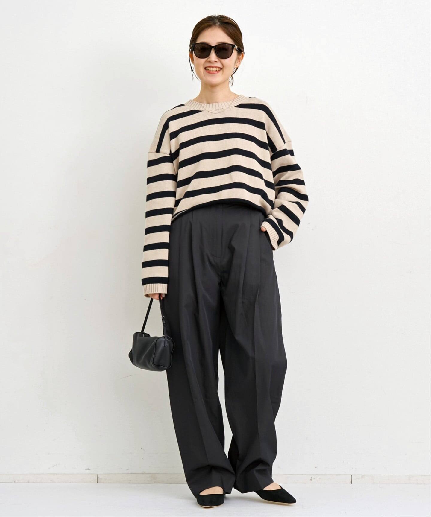 DENIMIST/デニミスト】 Cropped Stripe Sweater(ニット DENIMIST/デニミスト】 Cropped Stripe Sweater(ニット