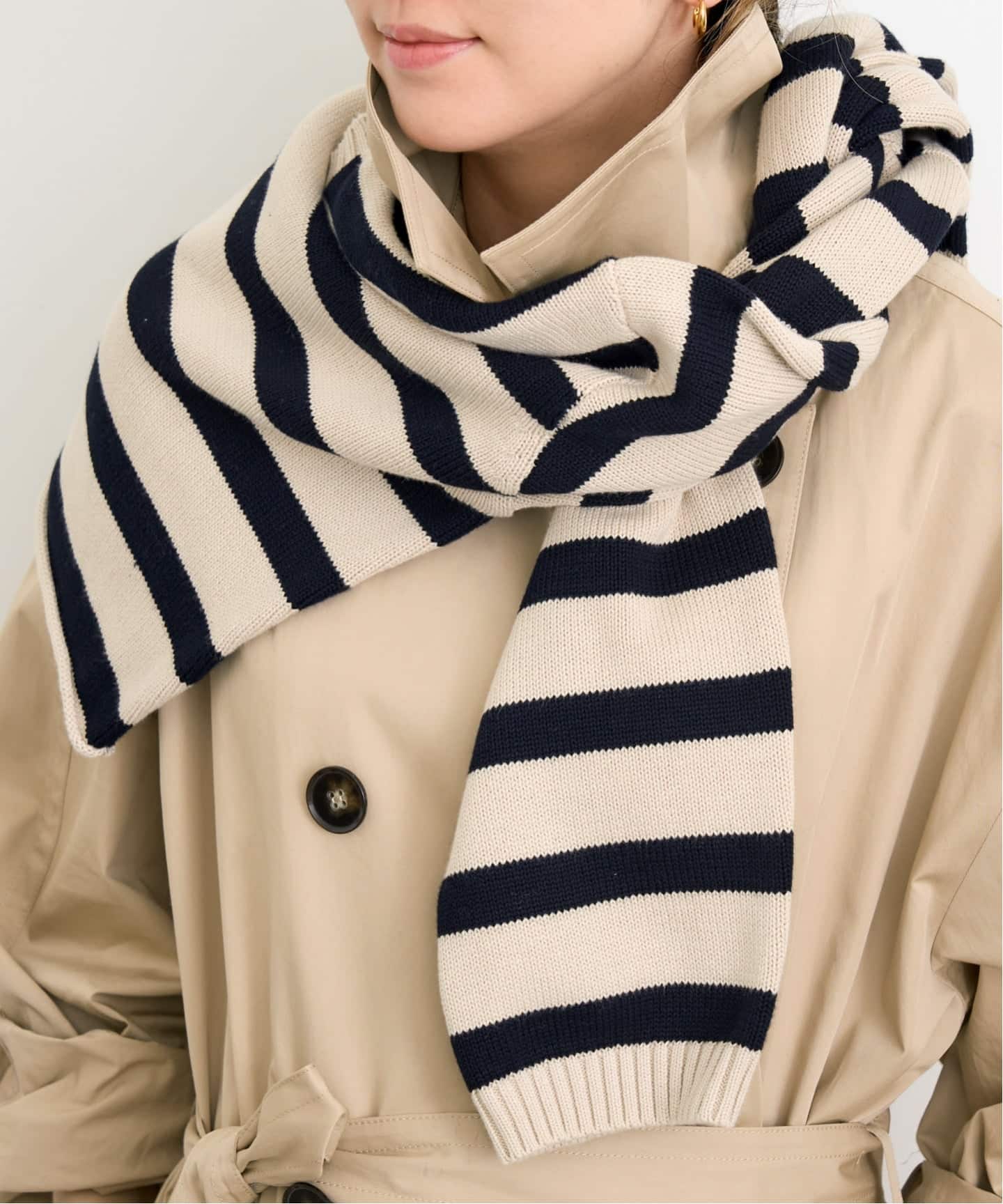 DENIMIST/デニミスト】 Cropped Stripe Sweater(ニット DENIMIST/デニミスト】 Cropped Stripe Sweater(ニット