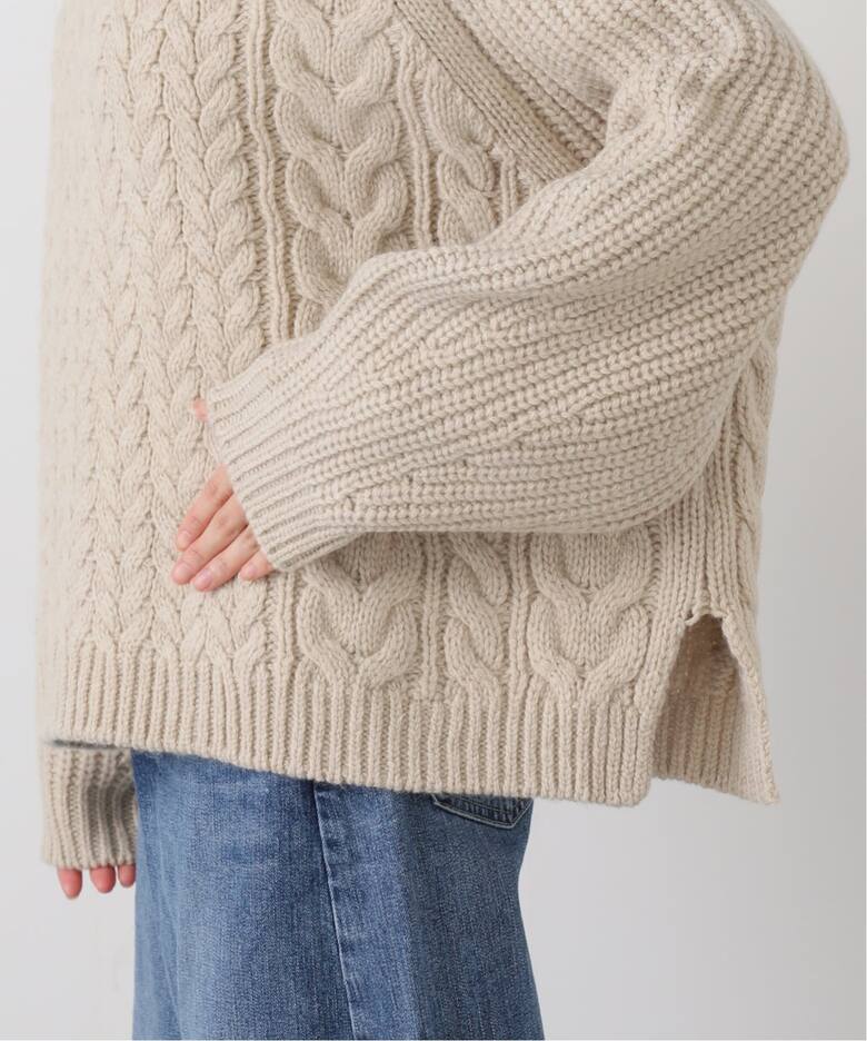 edit & co./エディットアンドコー】 Mixed Cable Aran Sweater（ニット 