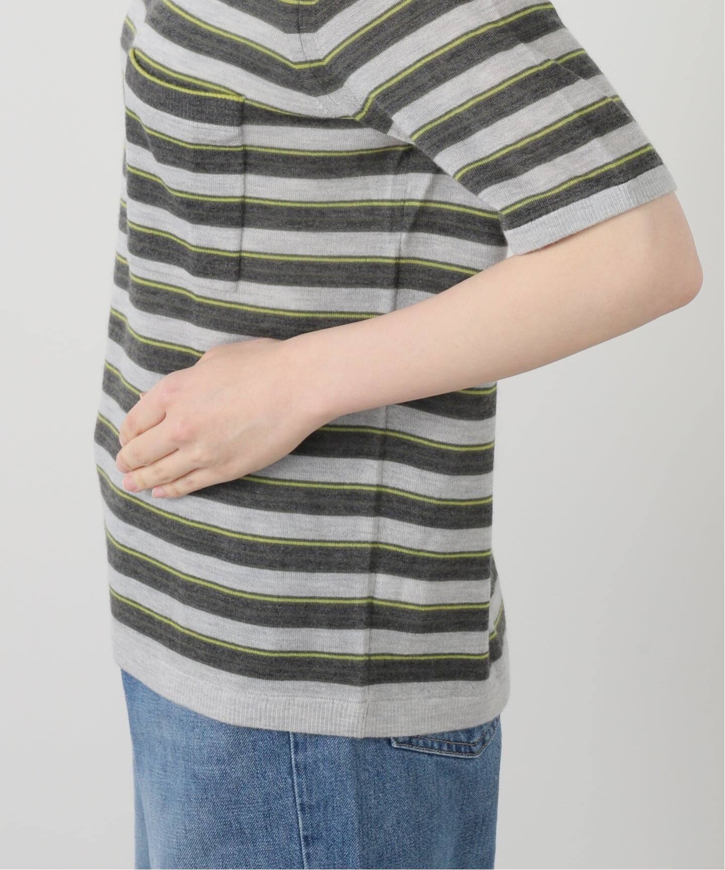 TWP/ティー ダブル ピー】 STRIPED TRUE CREWNECK KNIT（ニット