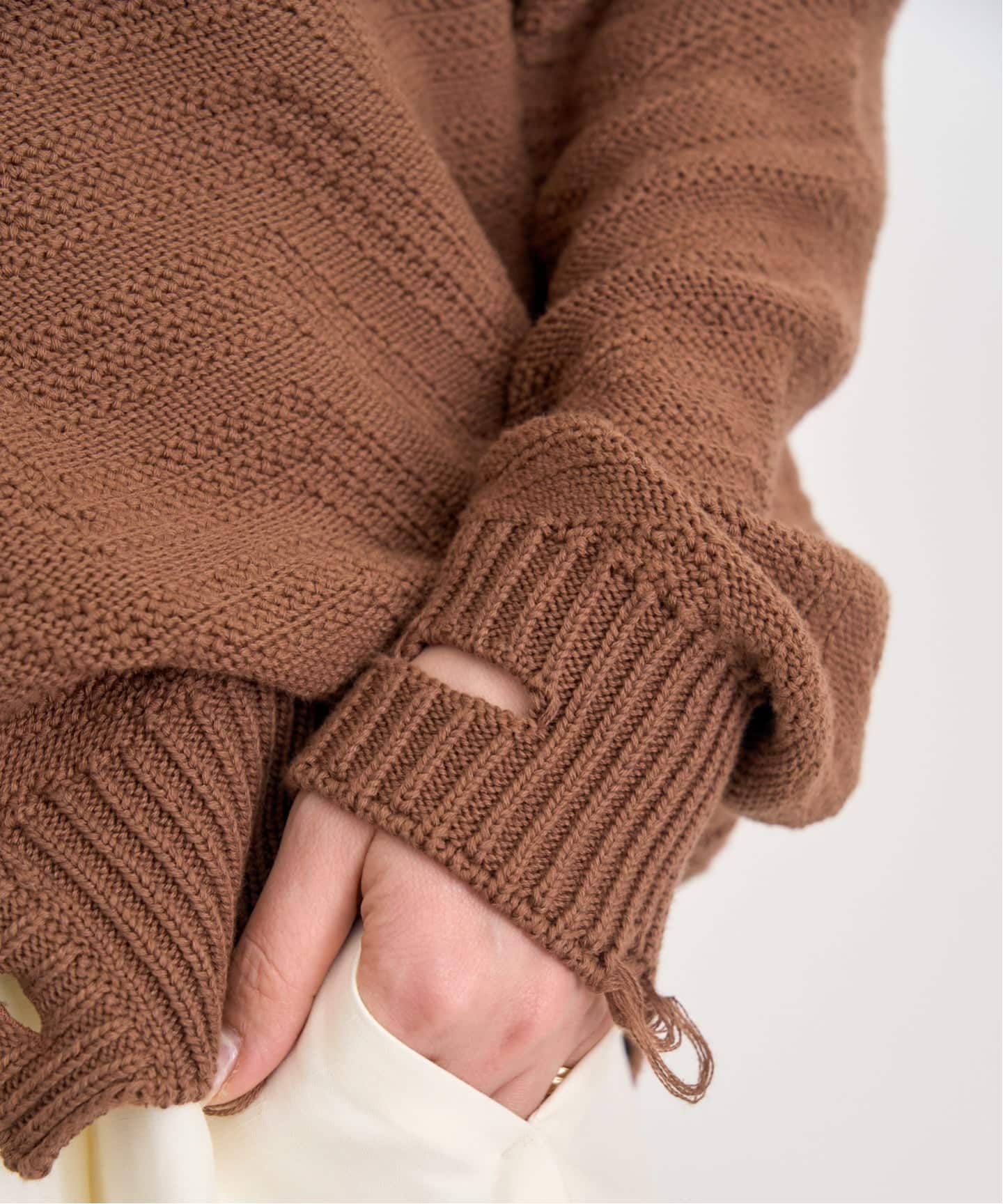 LANEUS/ラネウス】 BOXY FIT KNIT with Collar（ニット／セーター）｜L