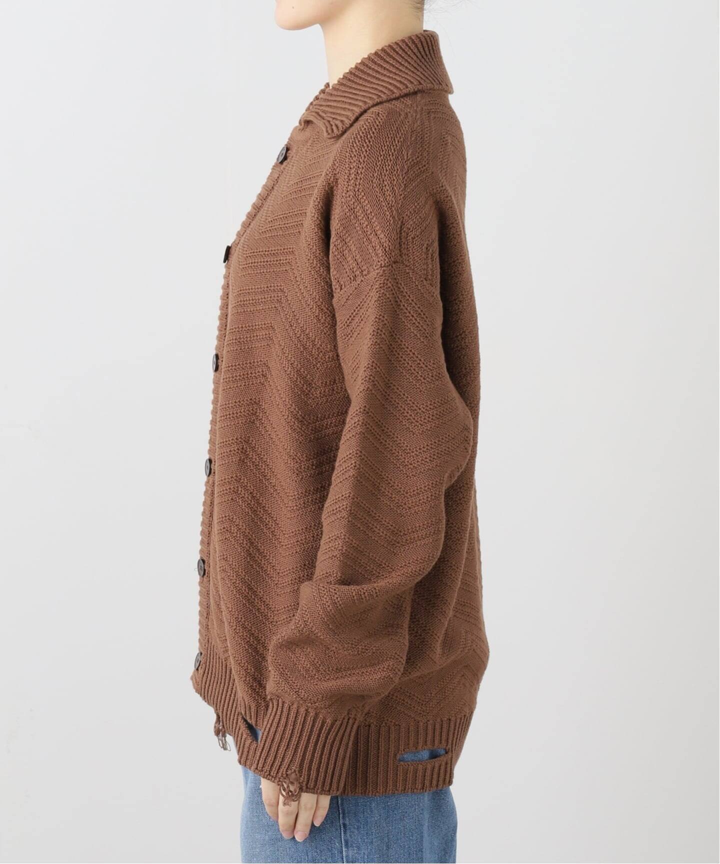 LANEUS/ラネウス】 BOXY FIT KNIT with Collar（ニット／セーター）｜L