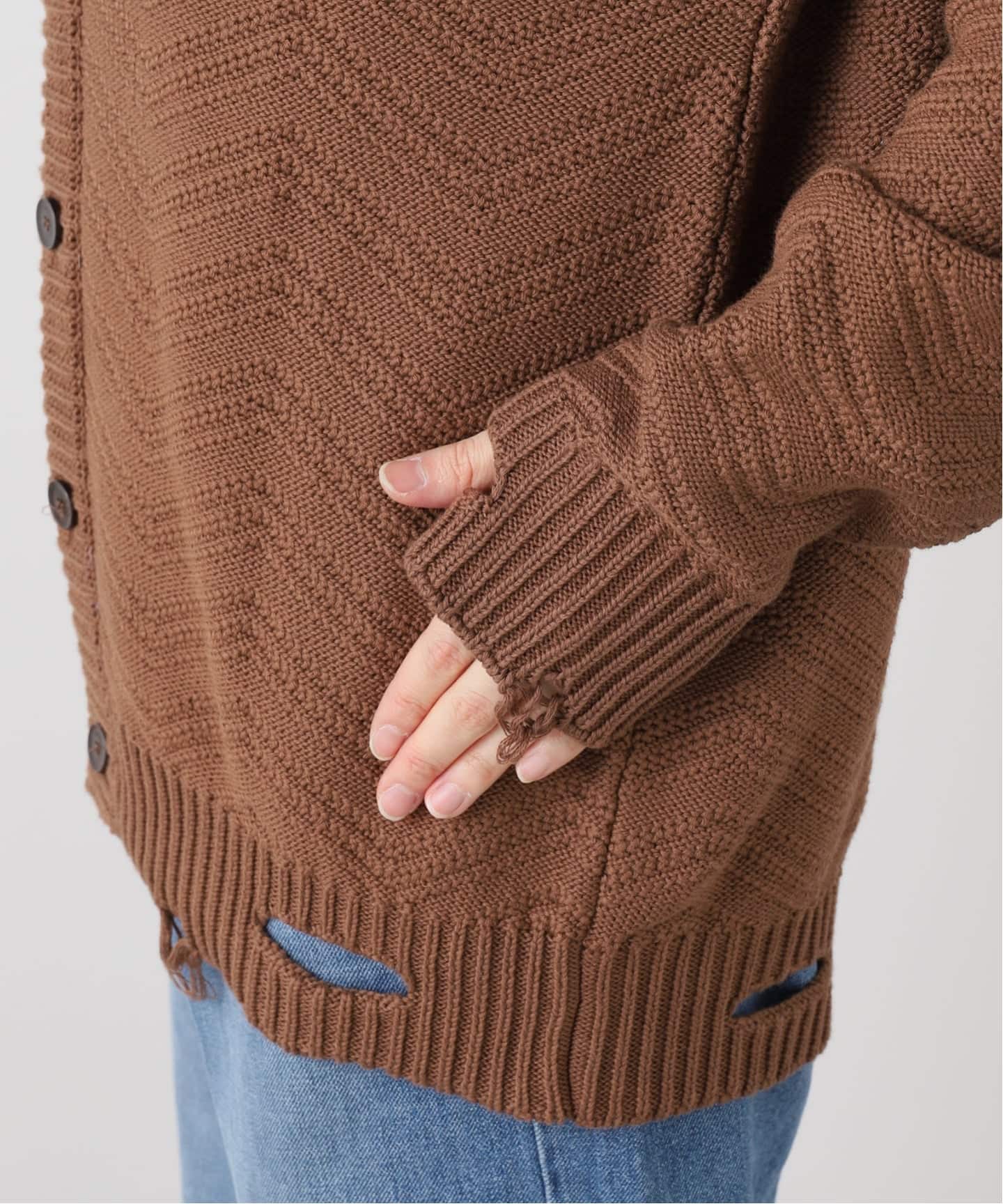 LANEUS/ラネウス】 BOXY FIT KNIT with Collar（ニット／セーター）｜L