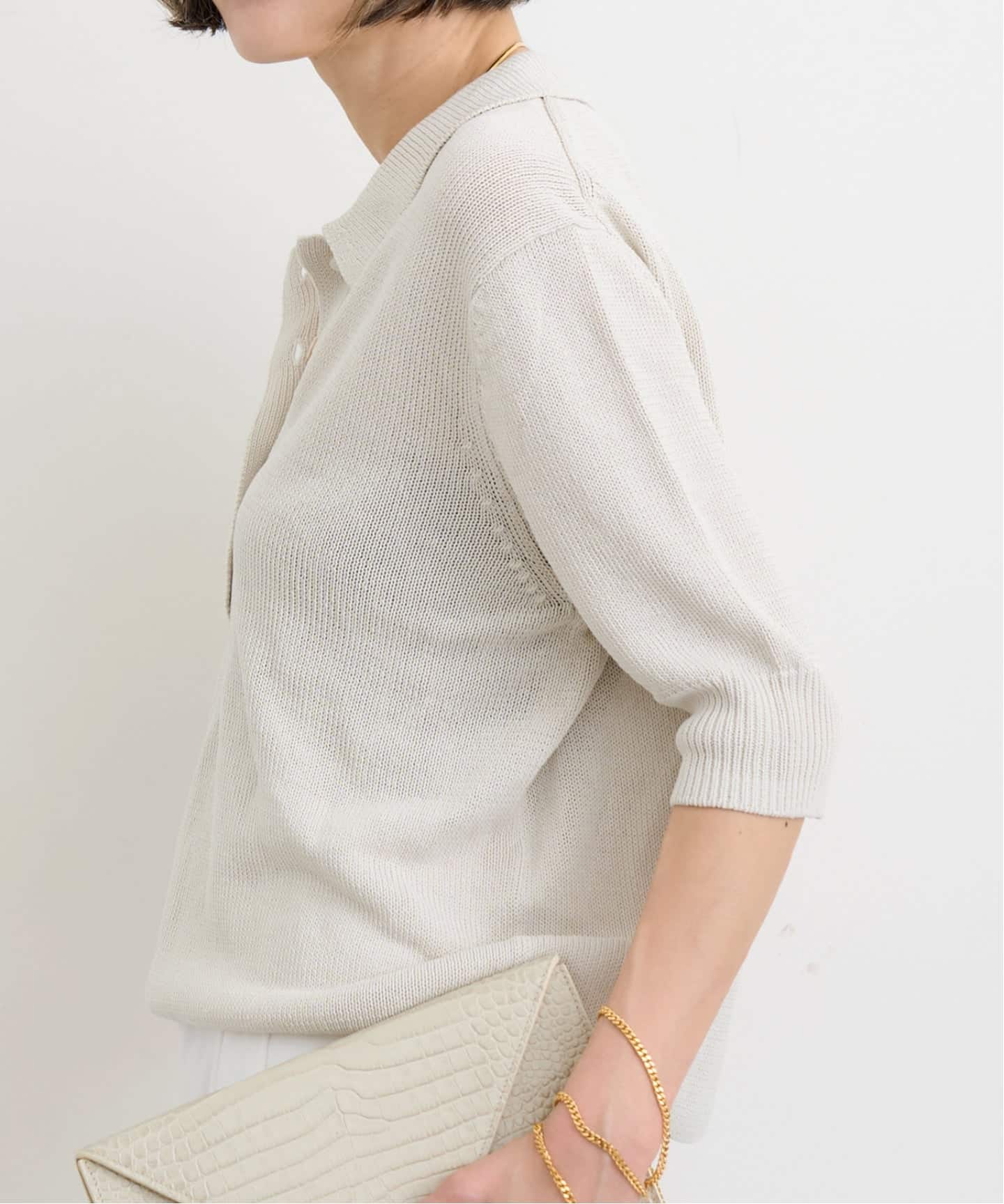 STUDIO NICHOLSON/スタジオ ニコルソン】 KNITTED POLO TOP