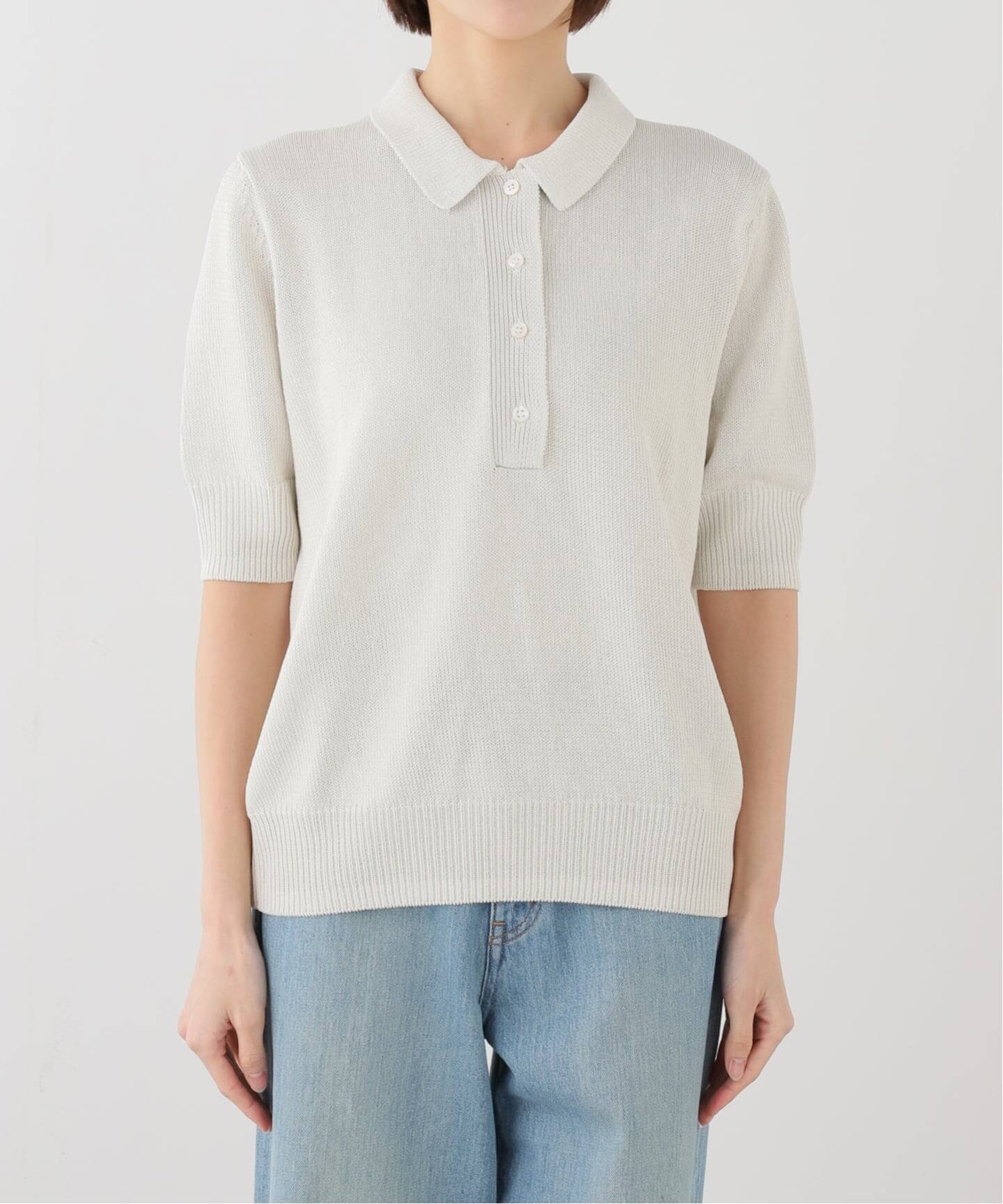 STUDIO NICHOLSON/スタジオ ニコルソン】 KNITTED POLO TOP