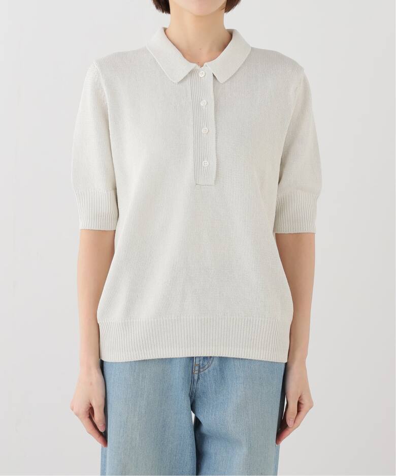 STUDIO NICHOLSON/スタジオ ニコルソン】 KNITTED POLO TOP 