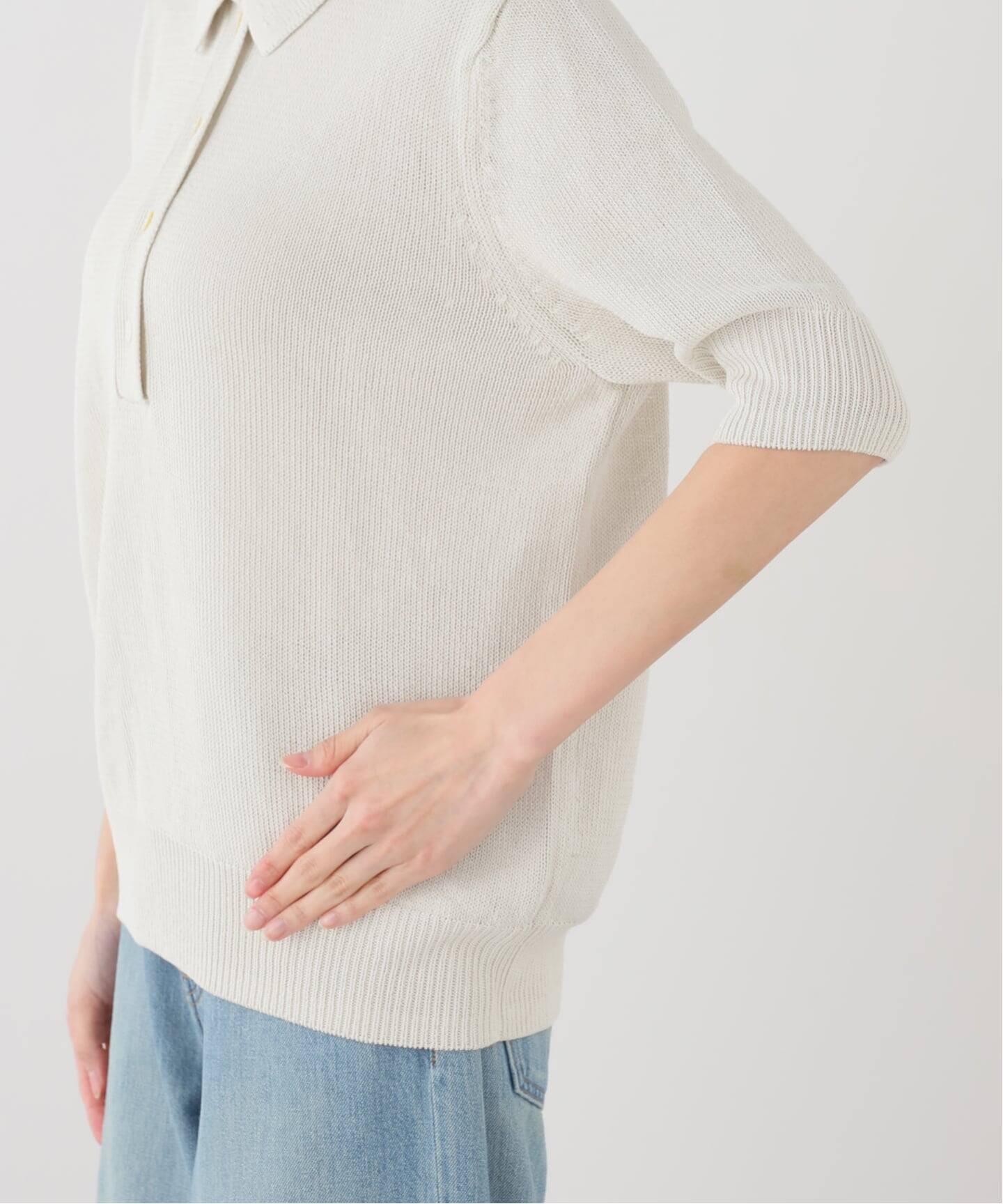L'Appartement STUDIO NICHOLSON　Tシャツ STUDIO NICHOLSON/スタジオ ニコルソン】 KNITTED POLO TOP