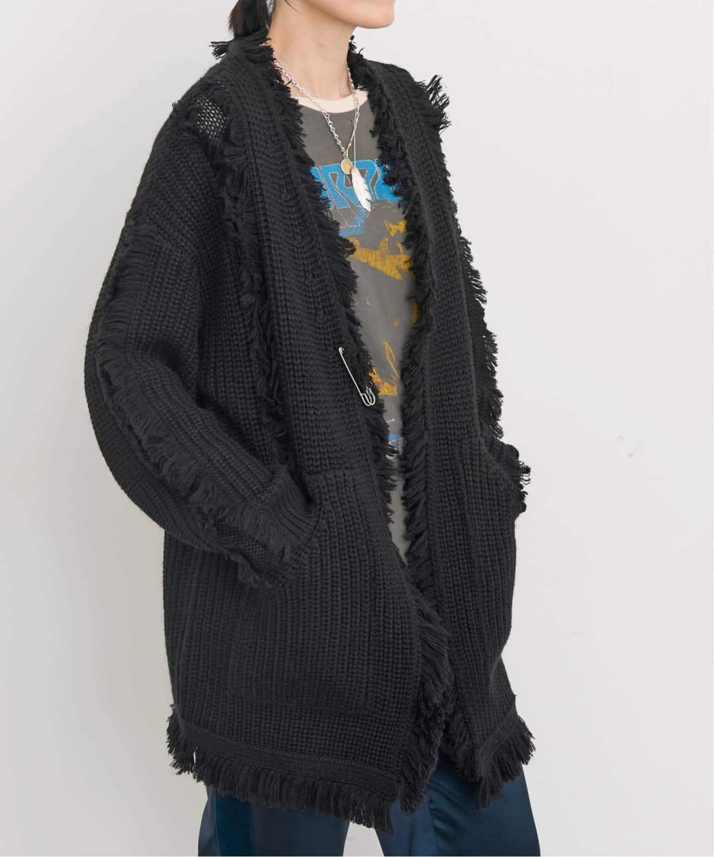 R13/アールサーティーン】 FRINGE CARDIGAN（カーディガン）｜L