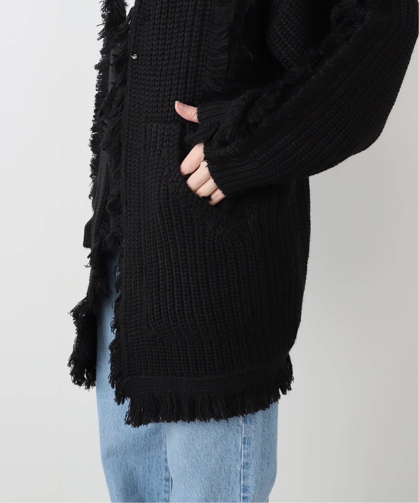 R13/アールサーティーン】 FRINGE CARDIGAN（カーディガン）｜L