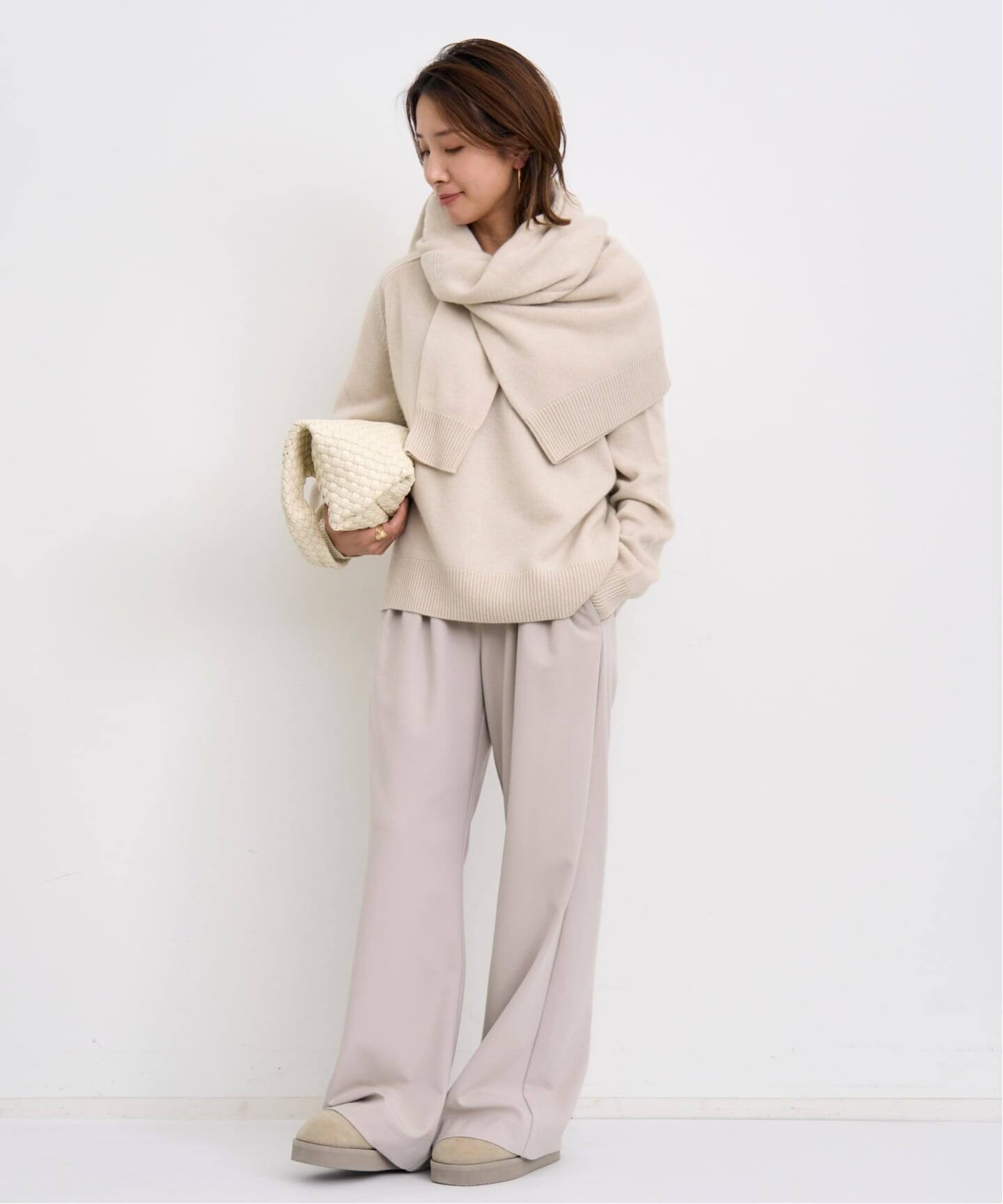 SOFT GOAT/ソフト ゴート】 Boyfriend Crewneck Knit（ニット