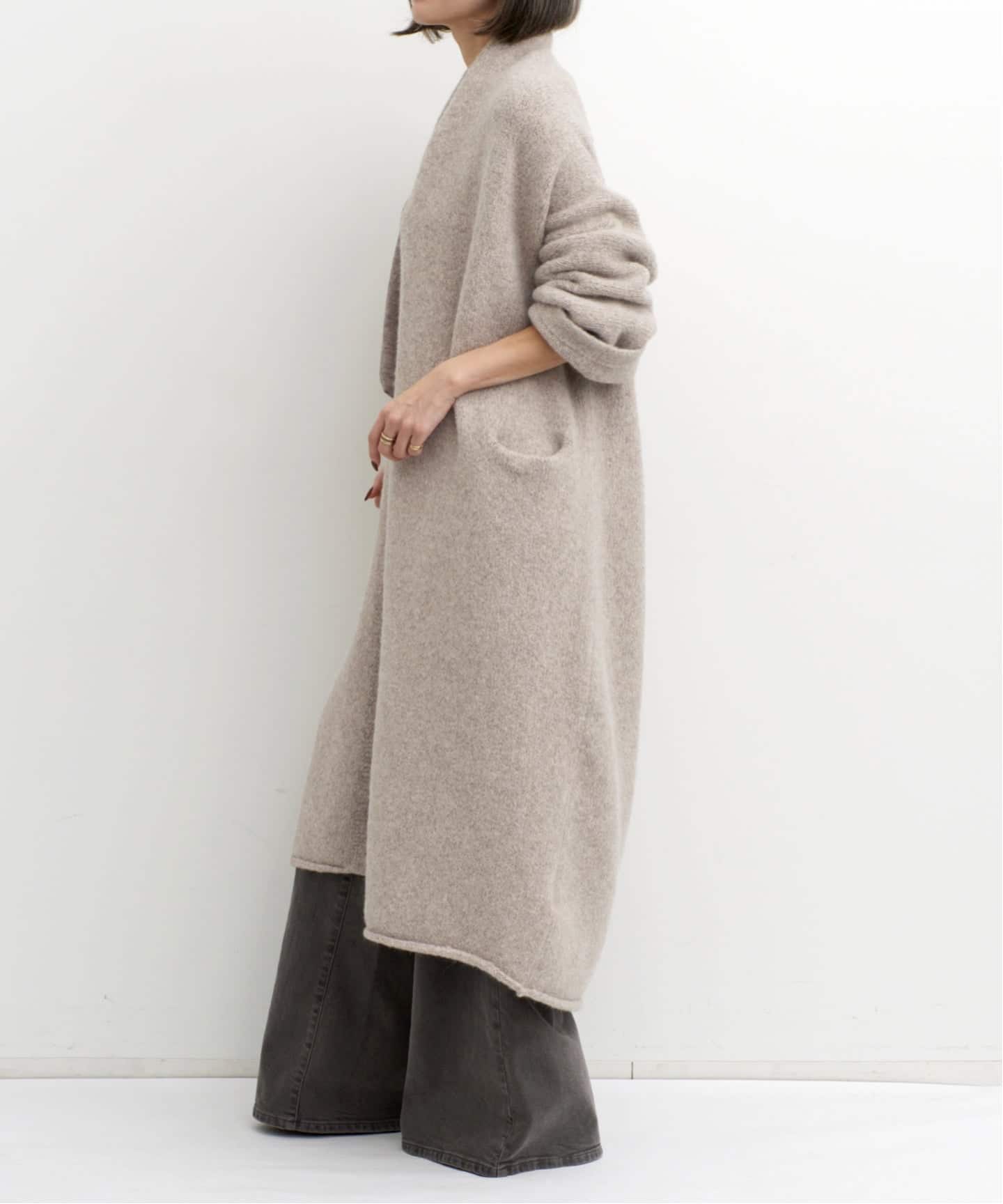 LAUREN MANOOGIAN/ローレン マヌージアン】LONG SHAWL CARDIGAN