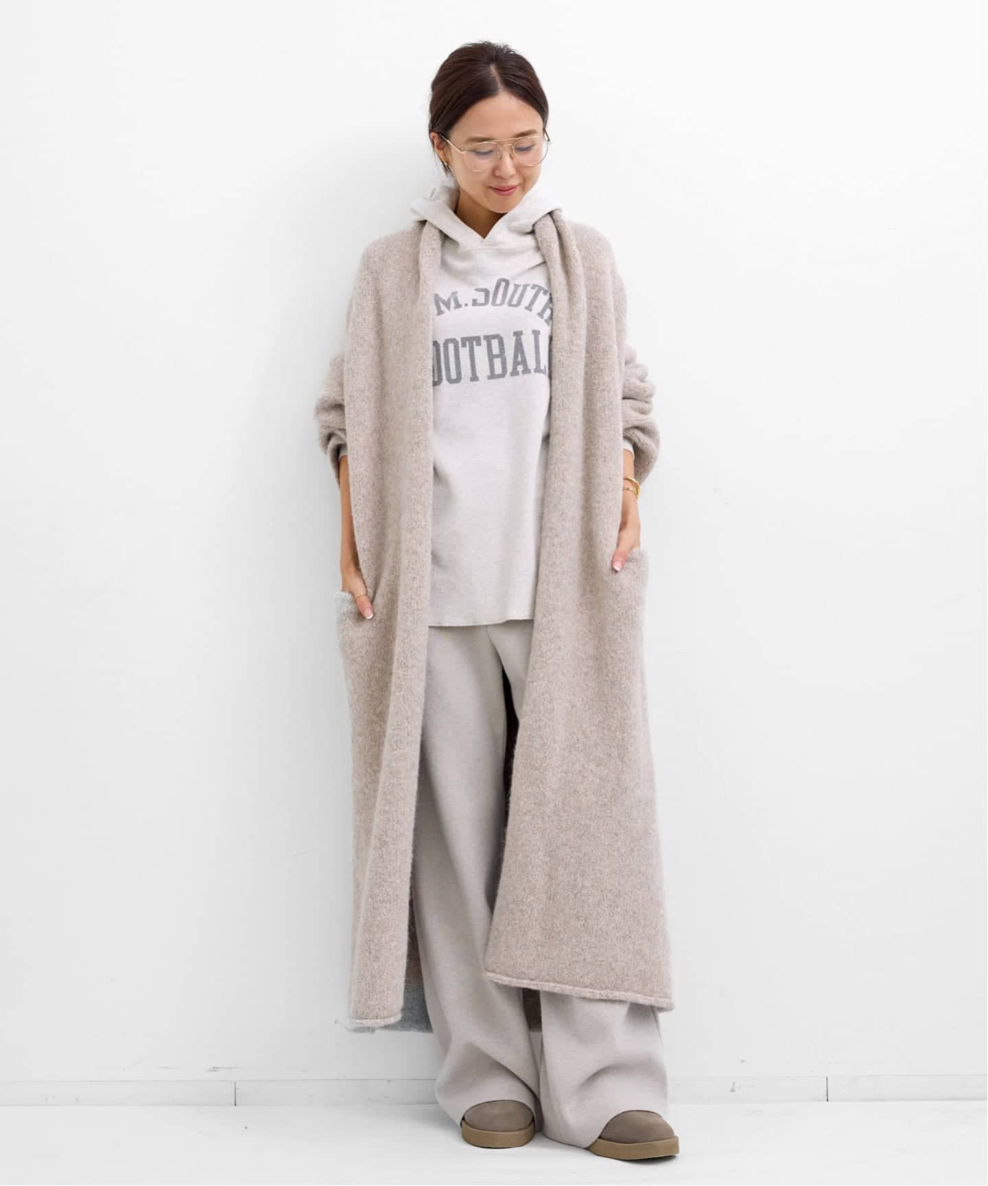 美品✨ローレンマヌージアン×ドゥーズィエムクラス　ロングカーディガン　カシミヤ LAUREN MANOOGIAN/ローレン マヌージアン】LONG SHAWL CARDIGAN