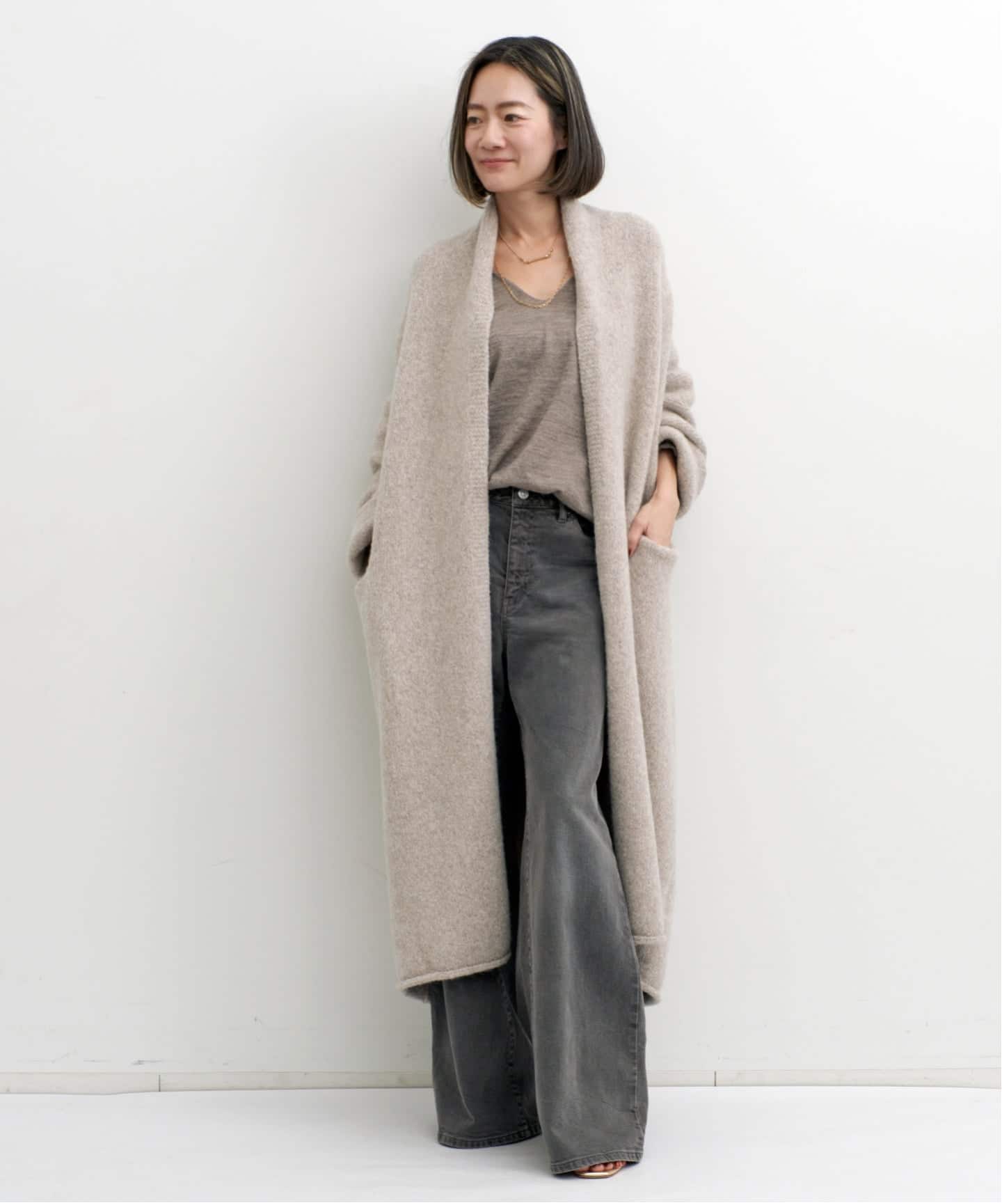 LAUREN MANOOGIAN/ローレン マヌージアン】FINE LOW V NECK（ニット