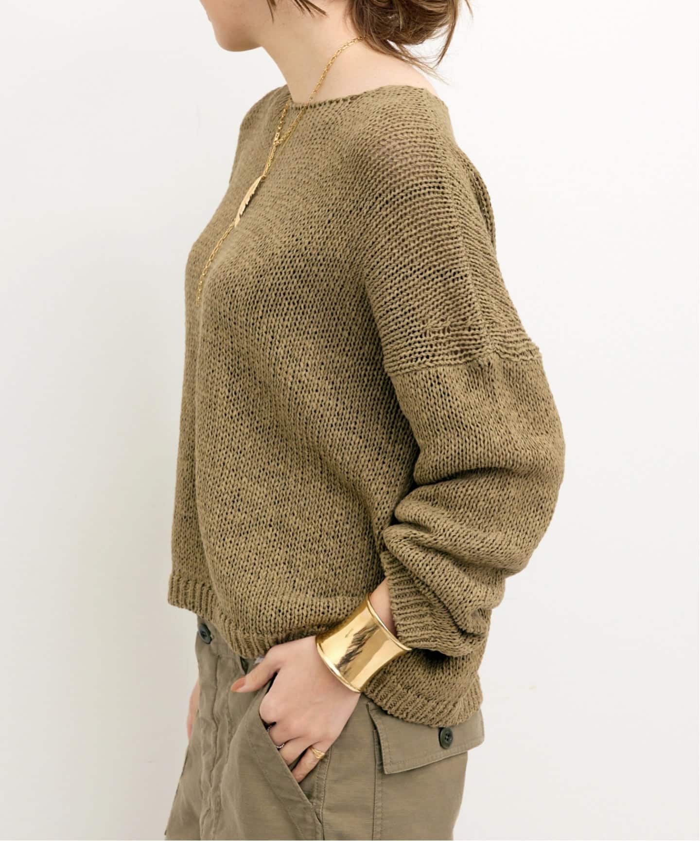 ROBERTO COLLINA/ロベルト コリーナ】 BOAT NECK KNIT（ニット