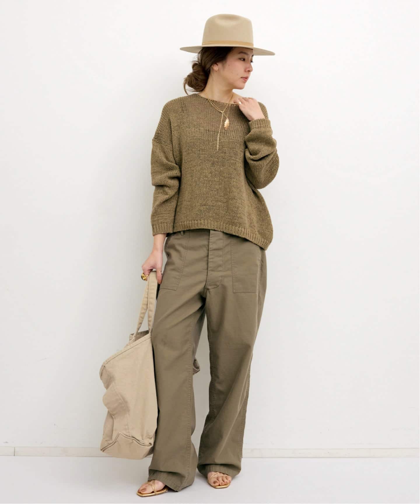 ROBERTO COLLINA/ロベルト コリーナ】 BOAT NECK KNIT（ニット