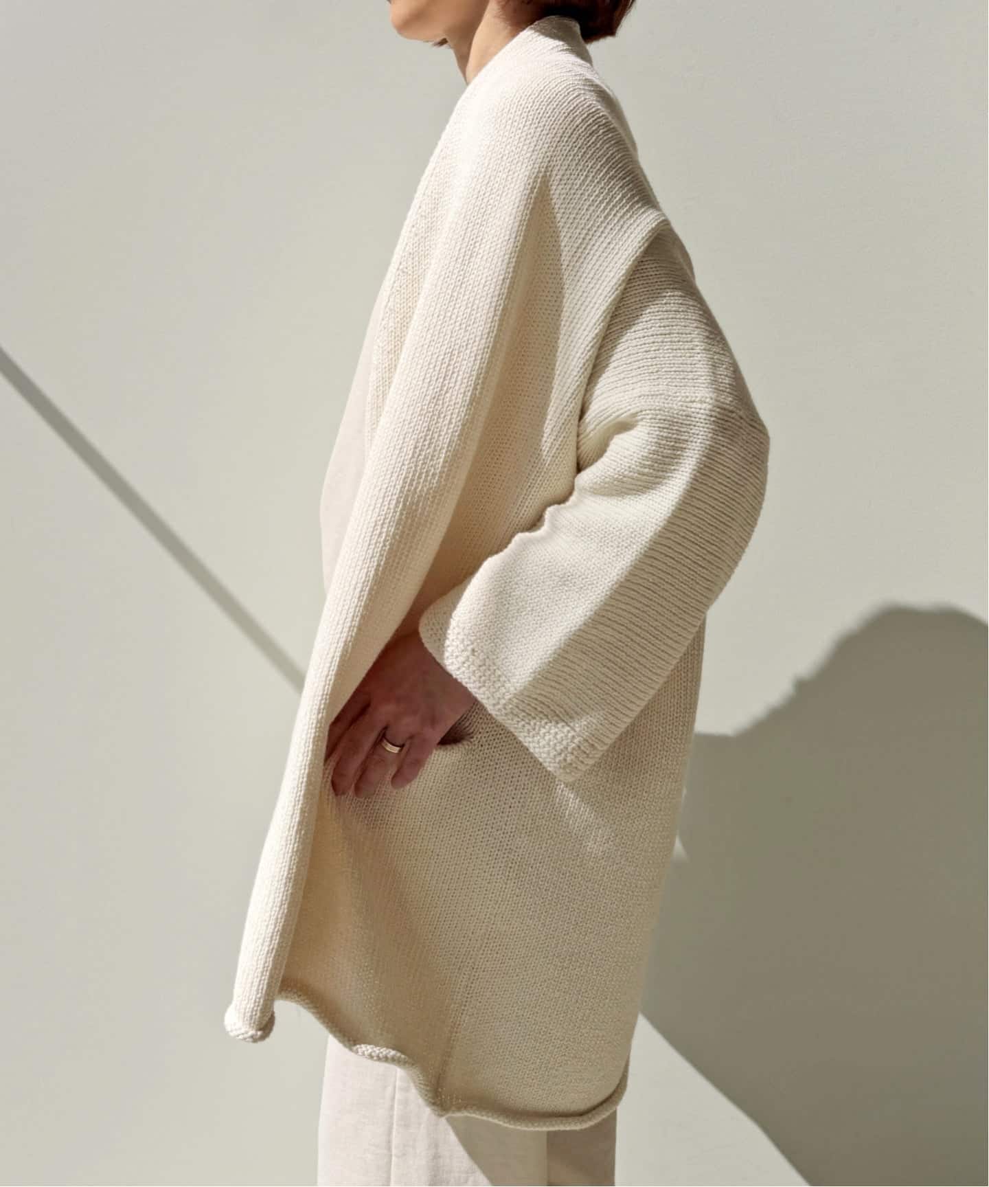 LAUREN MANOOGIAN/ローレン マヌージアン】 SHAWL CARDIGAN