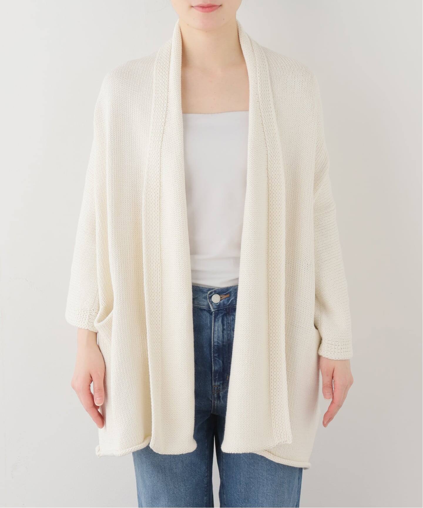 LAUREN MANOOGIAN/ローレン マヌージアン】 SHAWL CARDIGAN