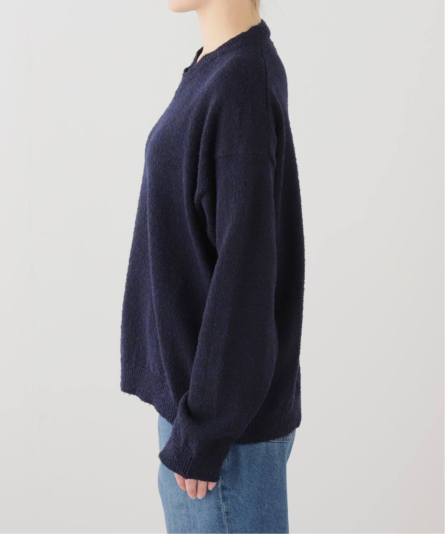 MAISON MARGIELA マルジェラリブVニットブルーL MAISON MARGIELA/メゾン マルジェラ】 V NECK KNIT（ニット／セーター