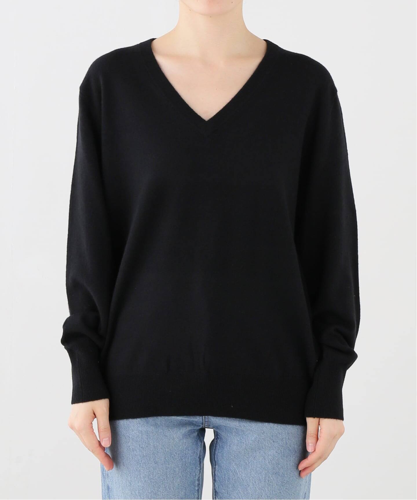 CASHMERE COMPANY/カシミヤ カンパニー】 CASHMERE V NECK KNIT