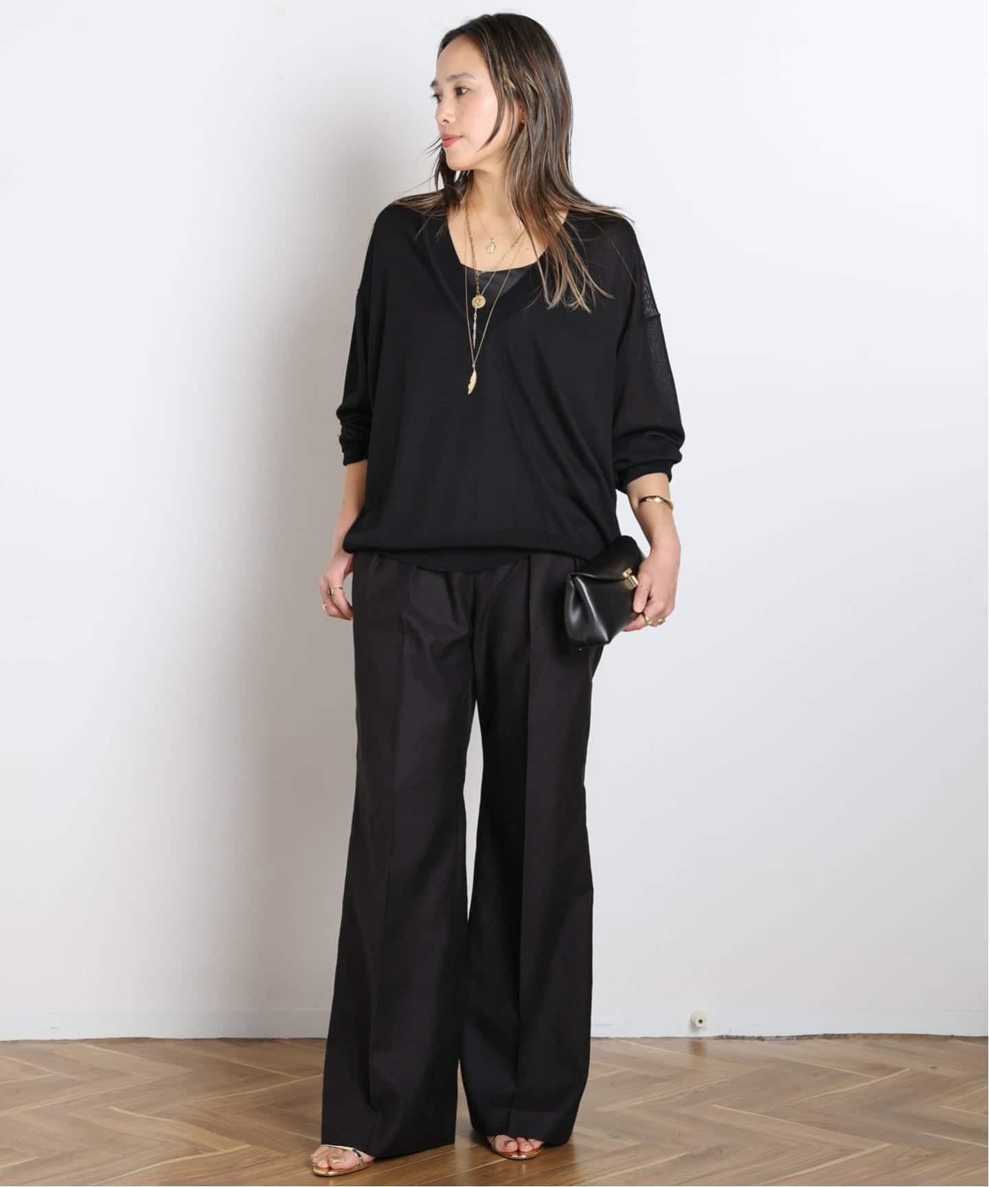 予約》ライトディープVネックニット（ニット／セーター）｜AP STUDIO