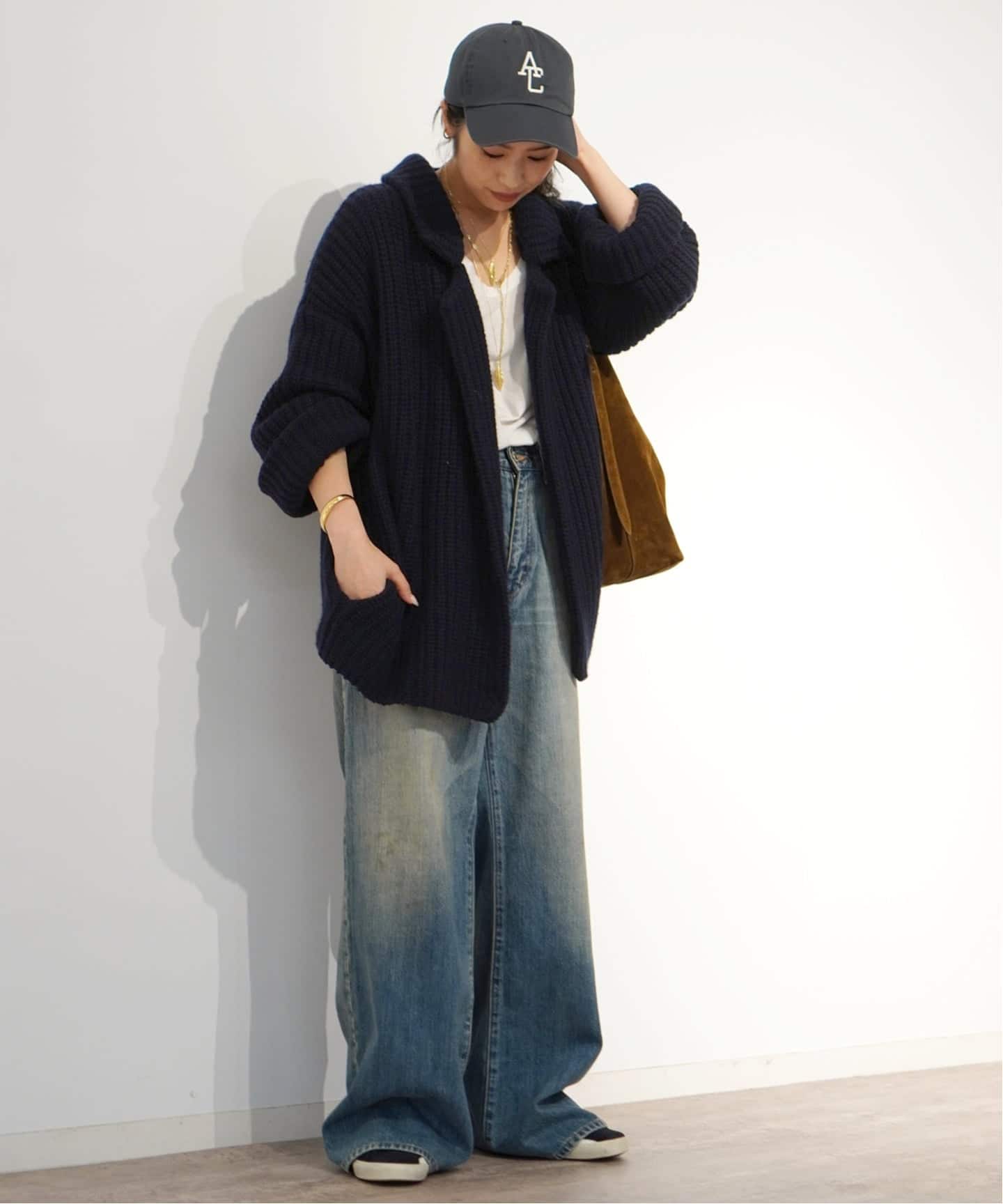 ウールカシミヤニットジャケット（カーディガン）｜AP STUDIO