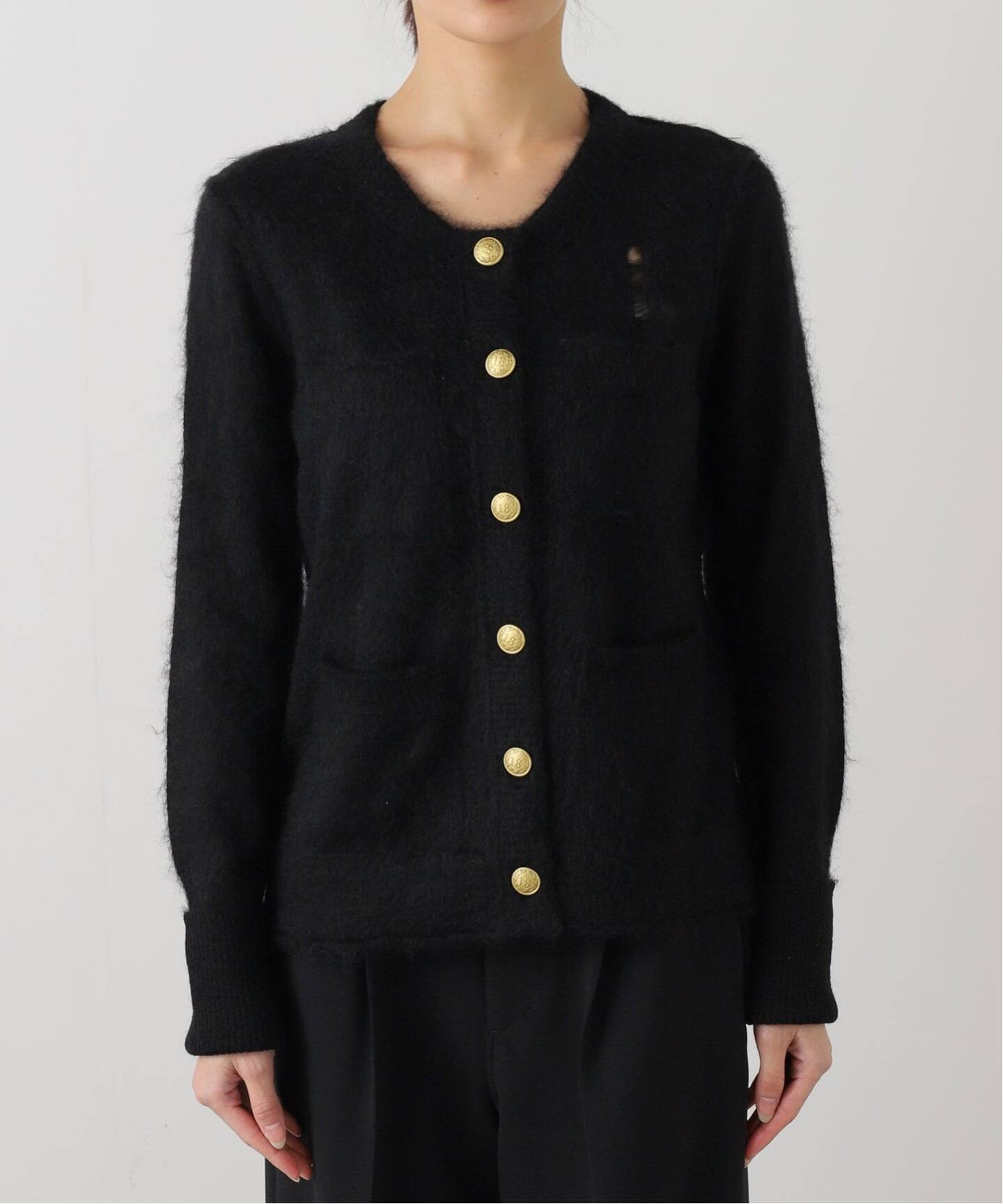 R13/アールサーティーン】ELONGATED SHRUNKEN CREWNECK CARDIGAN
