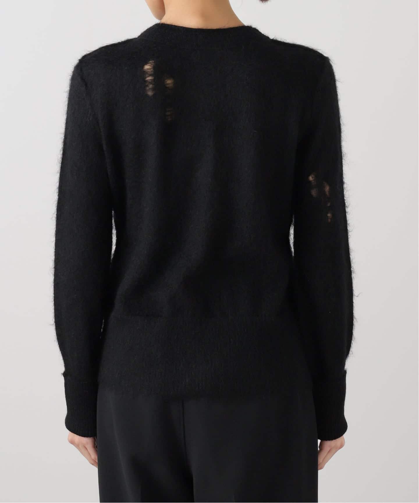 R13/アールサーティーン】ELONGATED SHRUNKEN CREWNECK CARDIGAN