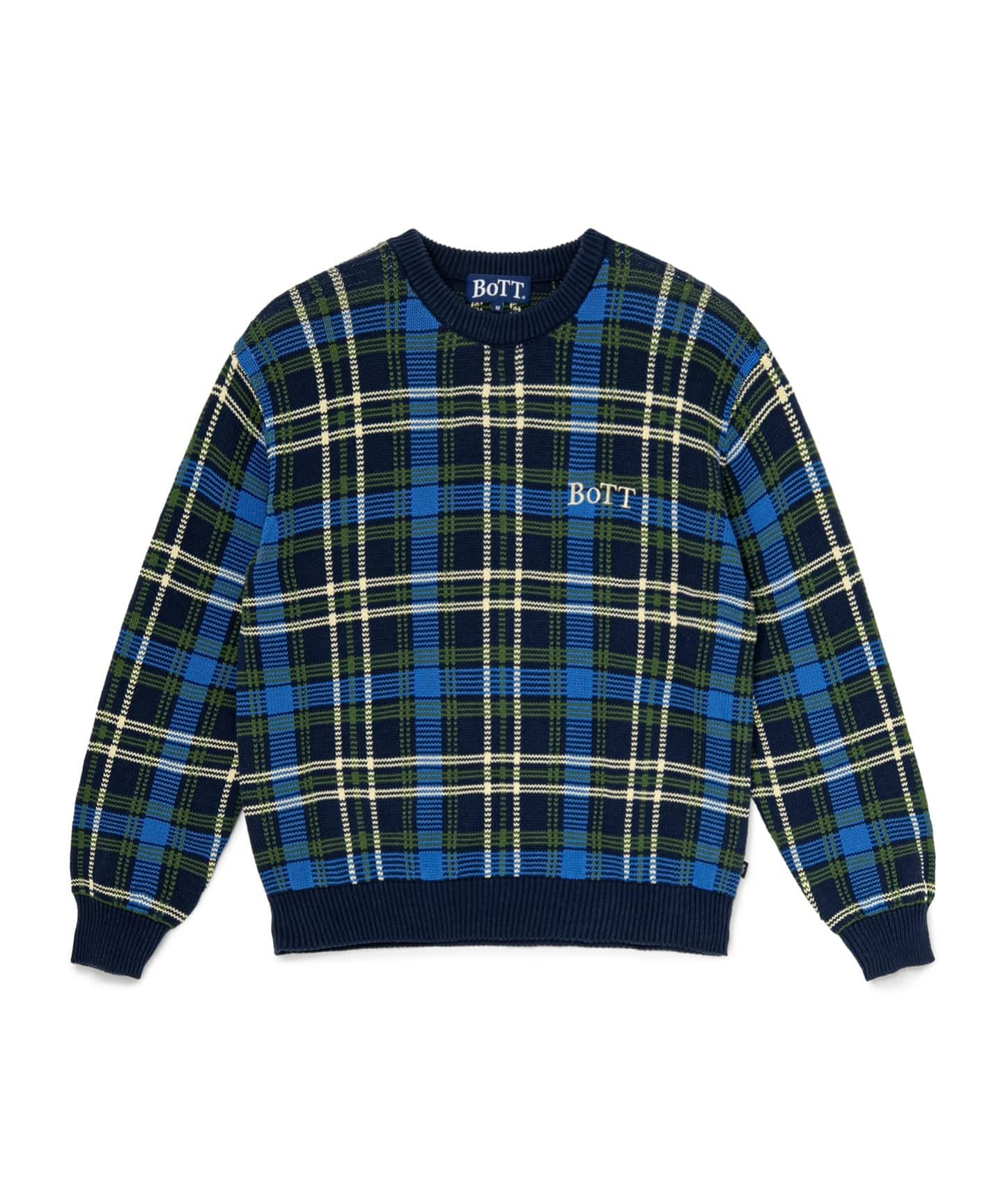 BOTT 21AW WISM別注　ニット BoTT / ボット Checked Knit（ニット／セーター）｜WISM（ウィズム）の