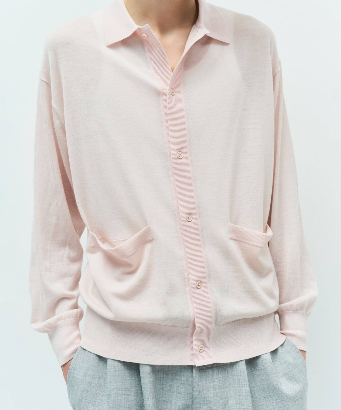 FOLL / フォル】washable wool knit shirt（ニット／セーター