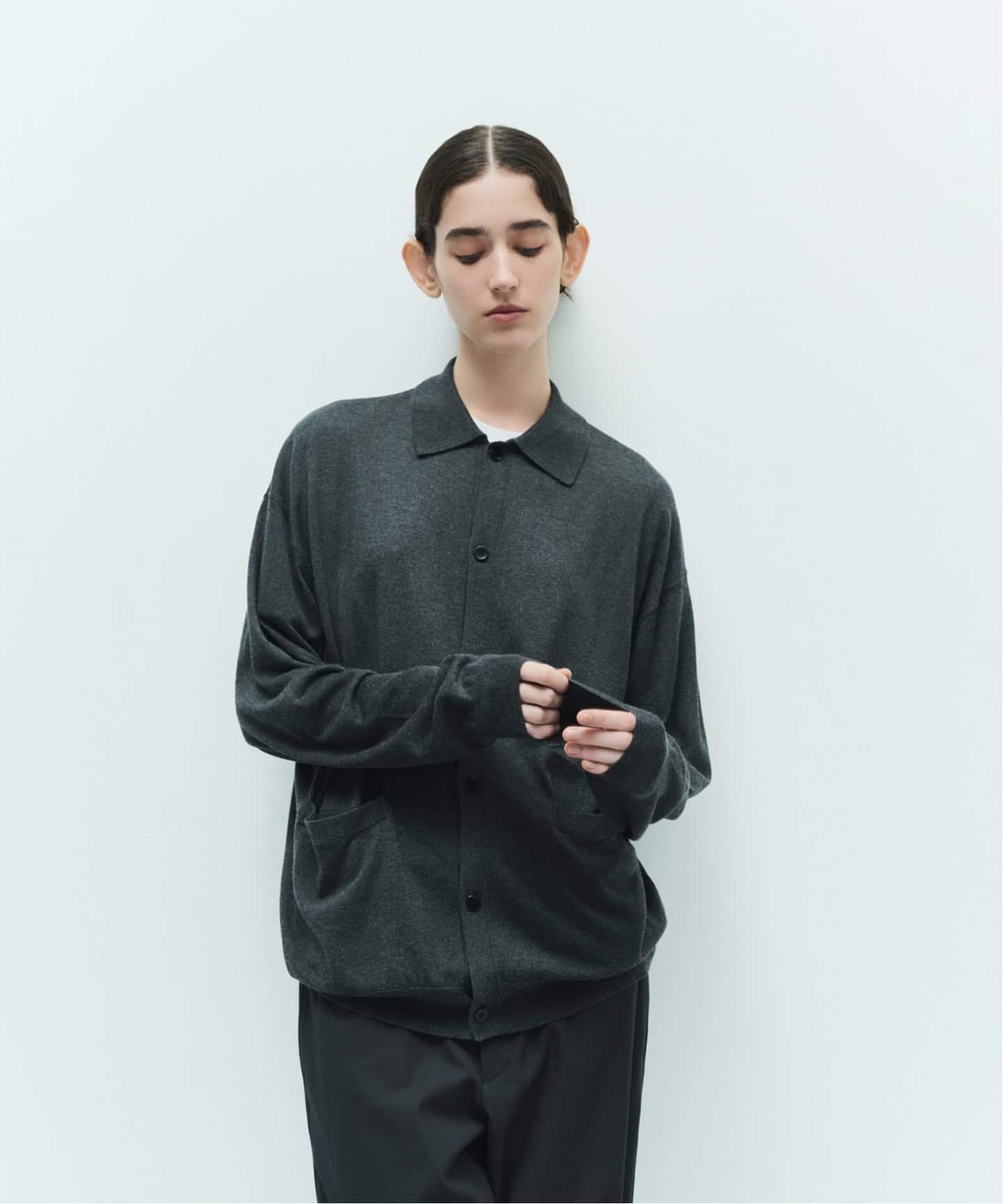 予約》【FOLL / フォル】silk cashmere wardrobe cardigan