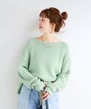 手洗い可 / ガーター編みプルオーバー