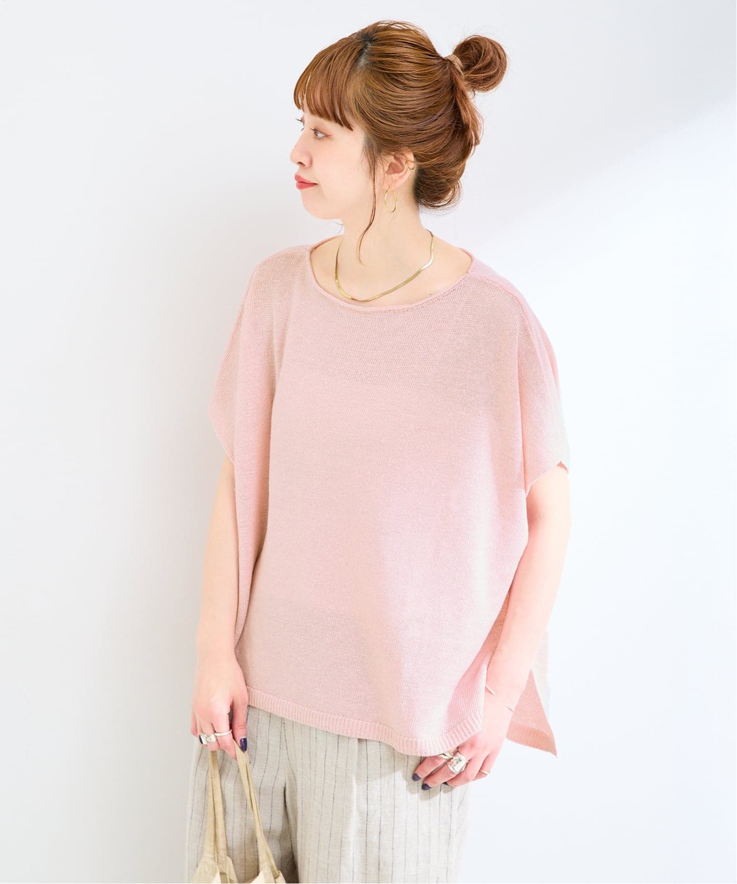 FRAMeWORK◆ポンチョプルオーバー2 手洗い可 / FRENCH ICY LINEN ポンチョプルオーバー（ニット／セーター
