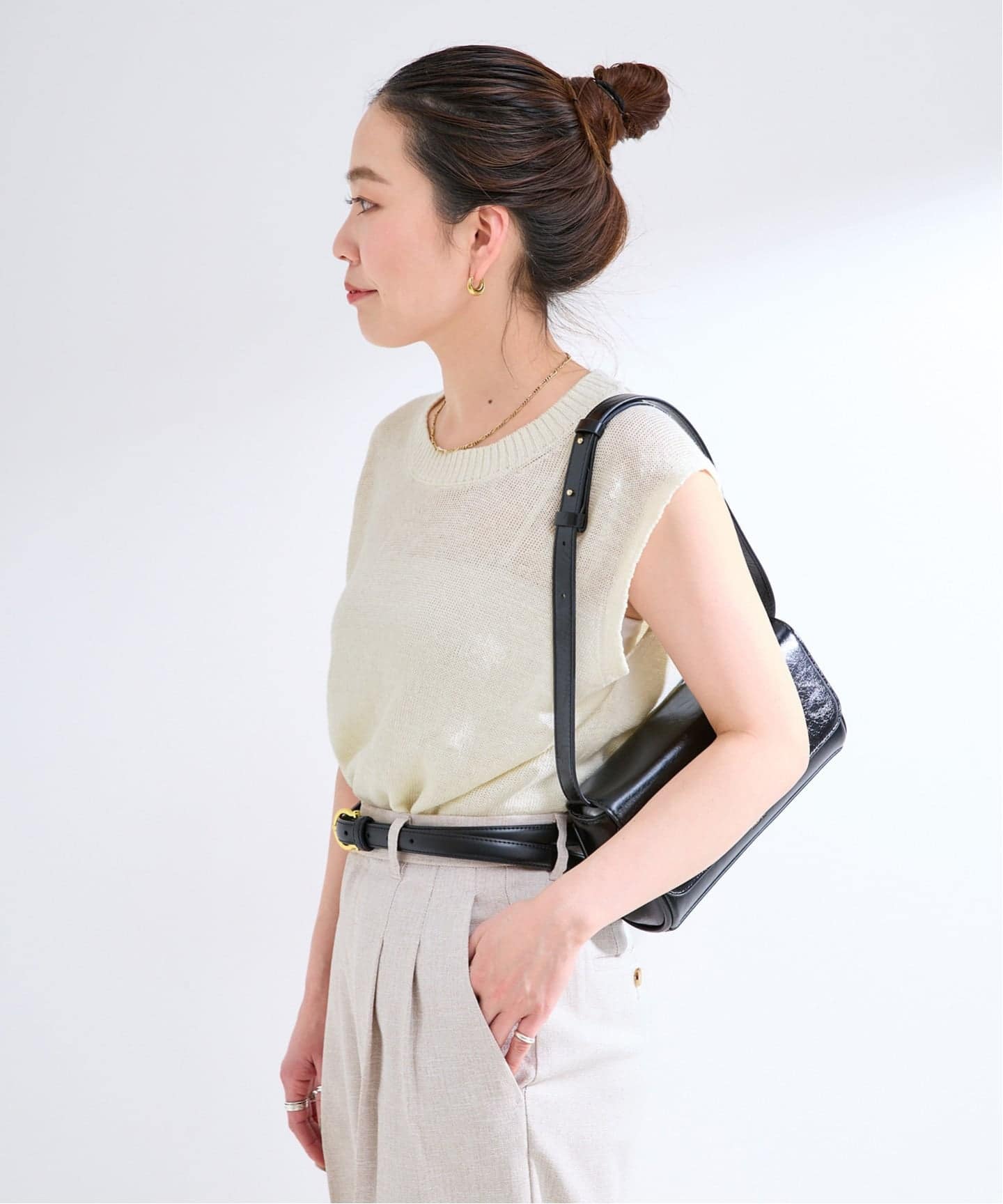 手洗い可 / FRENCH ICY LINEN フレンチプルオーバー（ニット／セーター