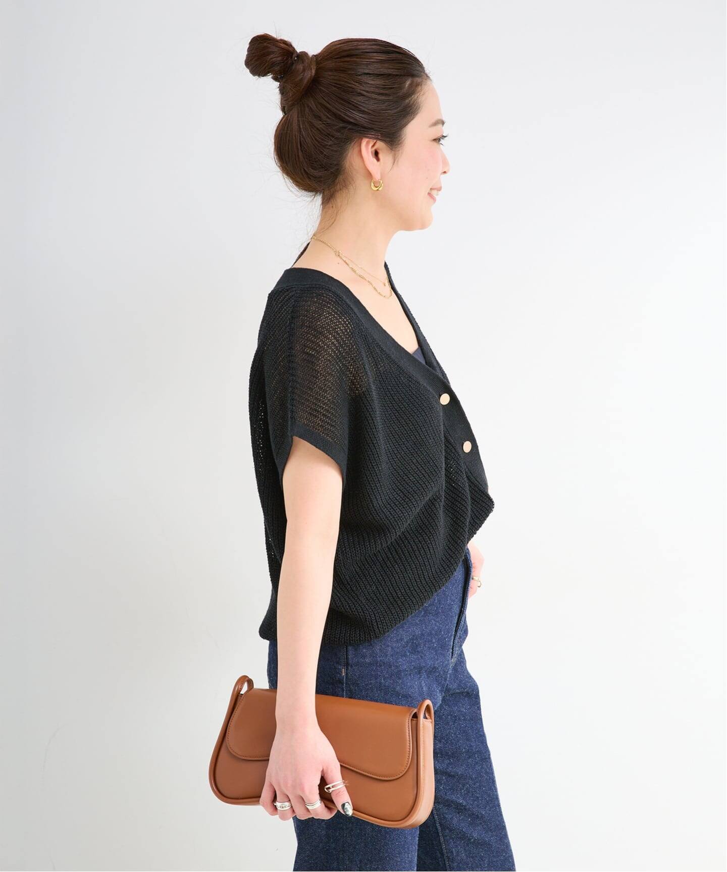 手洗い可 / FRENCH ICY LINEN 畦ベスト（ベスト）｜B.C STOCK（ベー