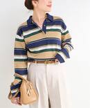 《予約》手洗い可 / マルチボーダー襟付きプルオーバー