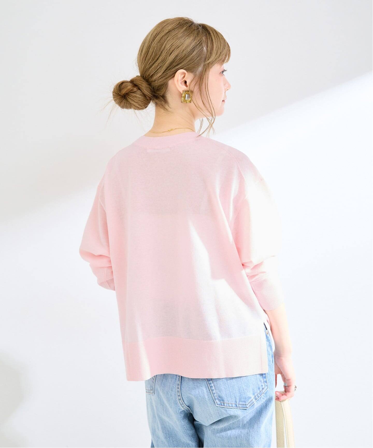 追加》【WEB限定】手洗い可 / ハイツイストクルーカーディガン
