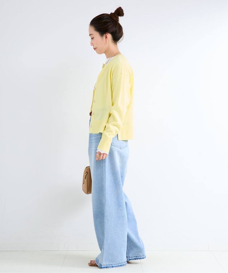 追加》【WEB限定】手洗い可 / ハイツイストクルーカーディガン 
