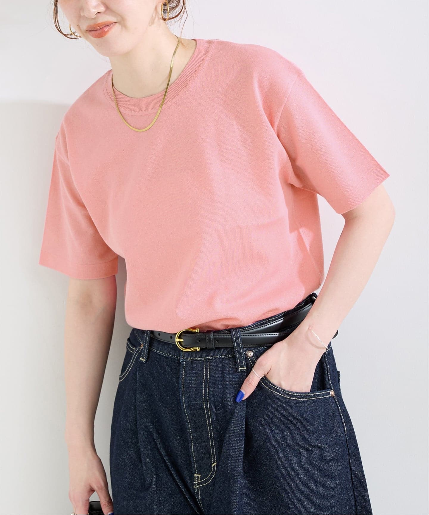 手洗い可 / ニットTシャツ（ニット／セーター）｜B.C STOCK（ベーセー
