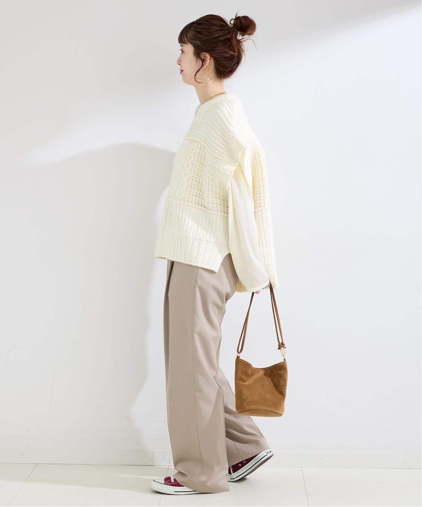 【willfully】パッチワークケーブルニットベスト&amp;サイドカットロンTセット TODAYFUL - 【willfully】パッチワークケーブルニットベスト&サイド