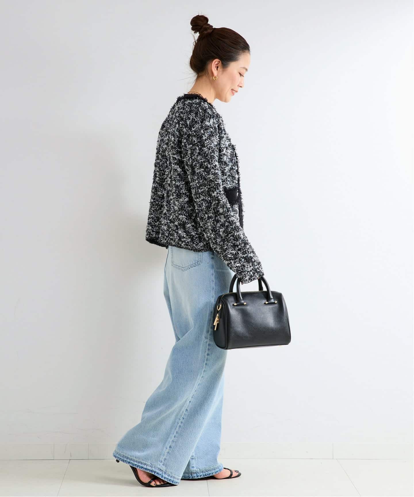 予約》手洗い可 / ツイードニットジャケット（カーディガン）｜B.C