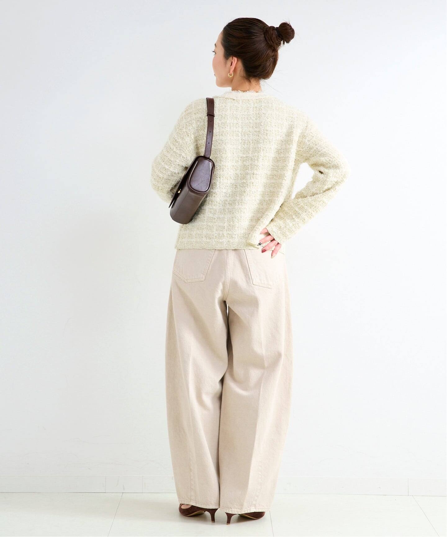 予約》手洗い可 / ツイードニットジャケット（カーディガン）｜B.C