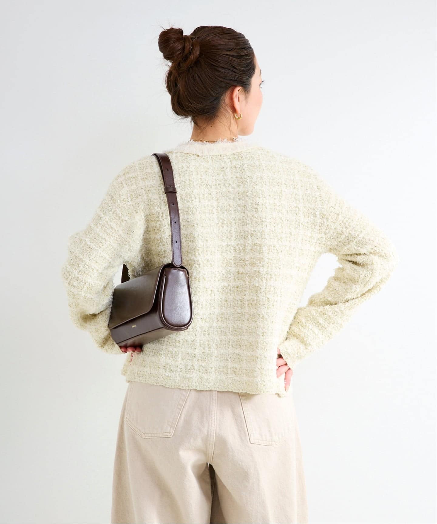 美品♡B.C STOCK ツイードジャケット オーバーサイズ ゆったり感 予約》手洗い可 / ツイードニットジャケット（カーディガン）｜B.C