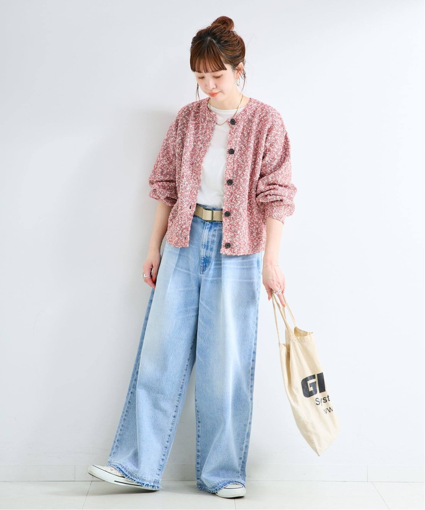 手洗い可 / ミックスヤーンニット（カーディガン）｜B.C STOCK（ベー