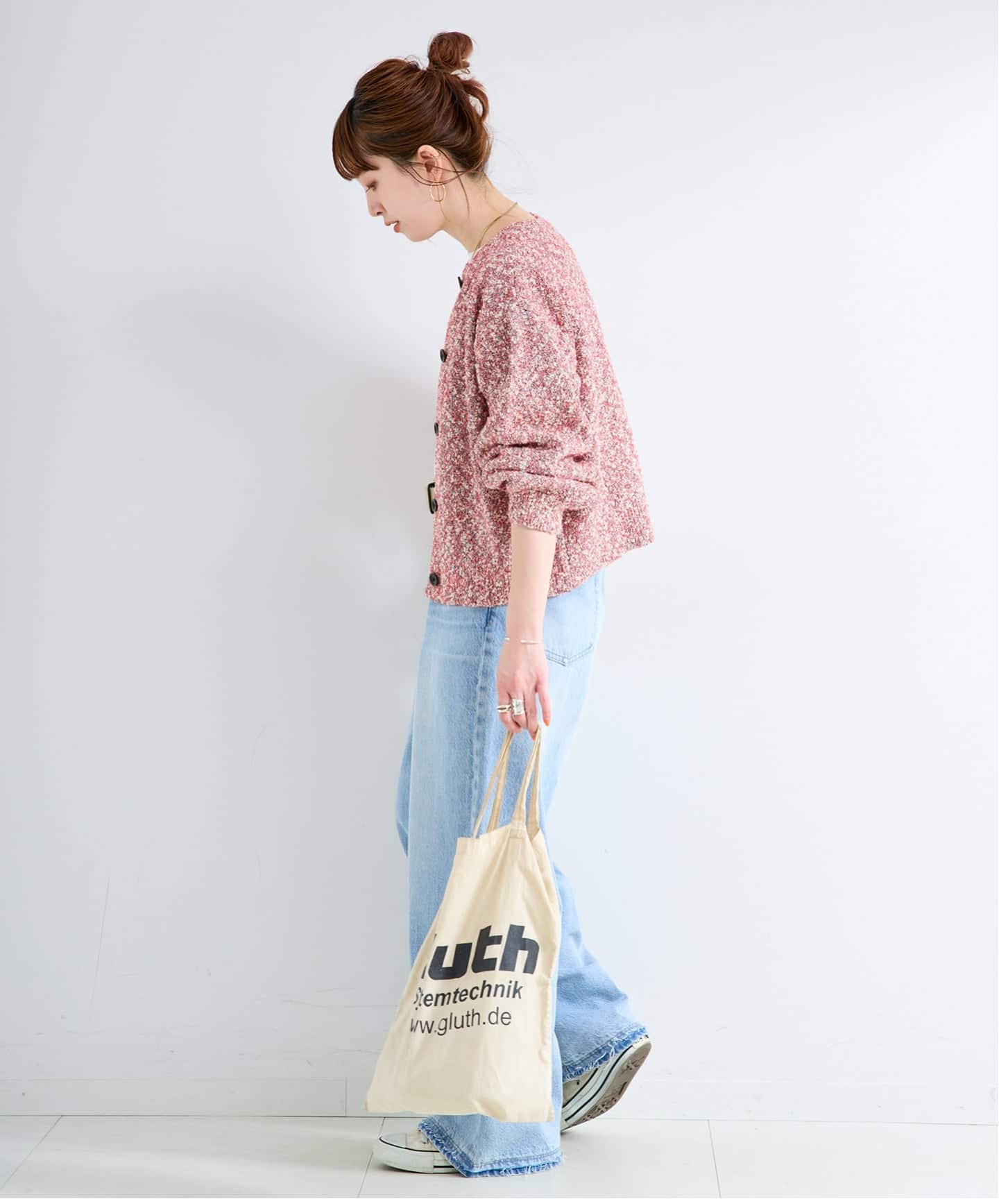 ミックスヤーンニットカーディガン♡BL 手洗い可 / ミックスヤーンニット（カーディガン）｜B.C STOCK（ベー