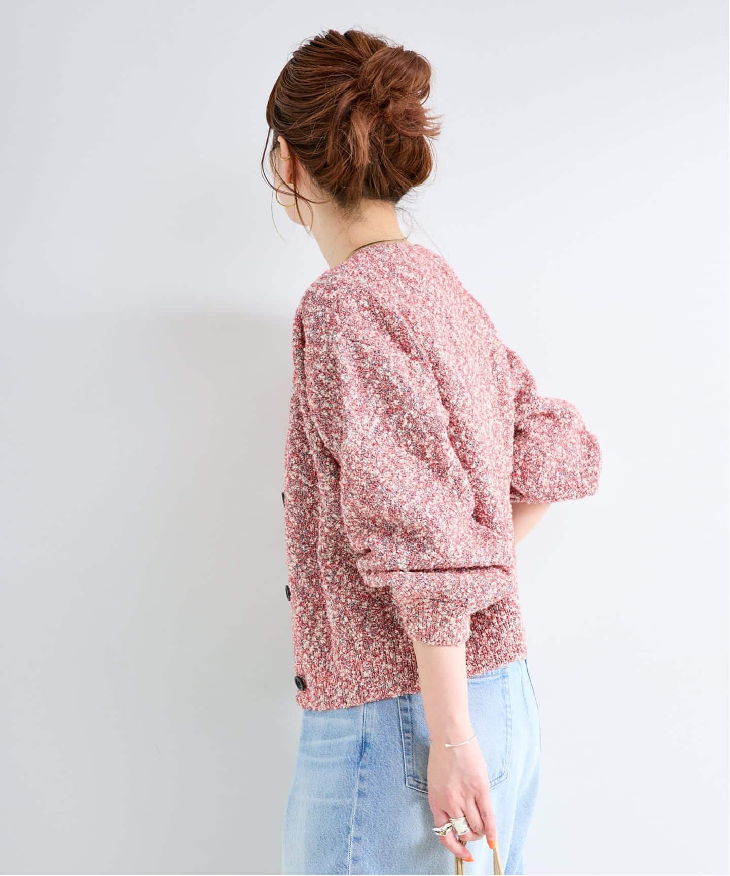 手洗い可 / ミックスヤーンニット（カーディガン）｜B.C STOCK（ベー