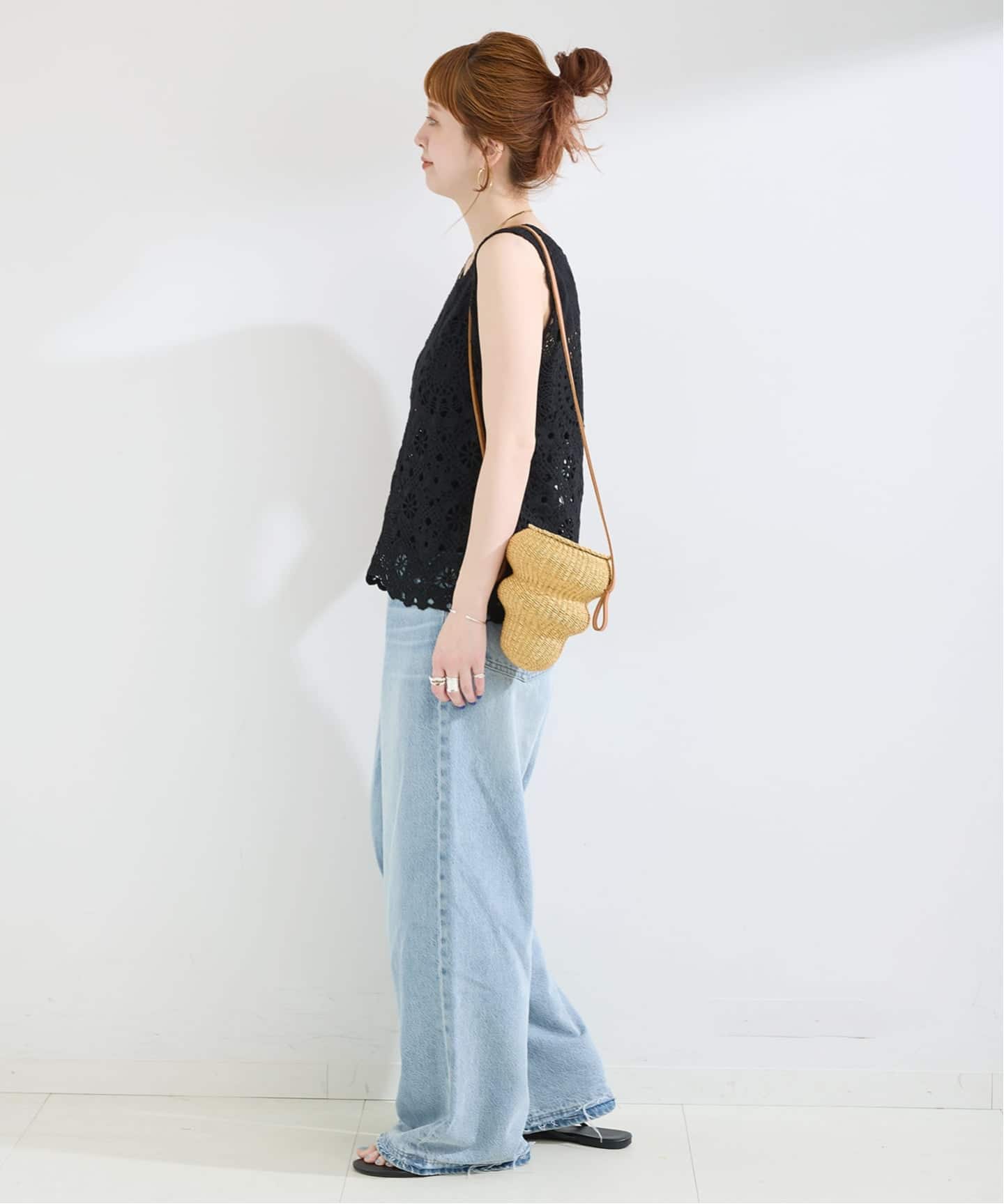 手洗い可 / クロッシェライクタンクトップ（タンクトップ）｜B.C STOCK