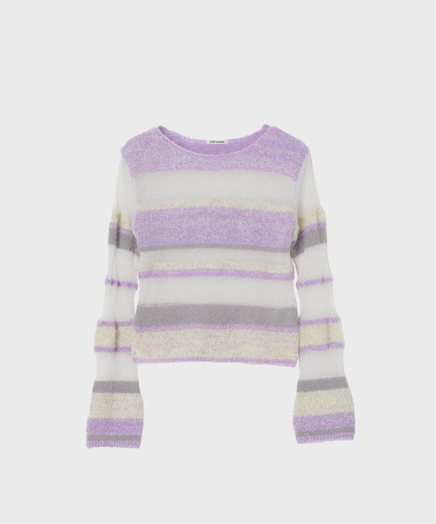 シアーボーダーニットプルオーバー / Sheer Border Knit（ニット