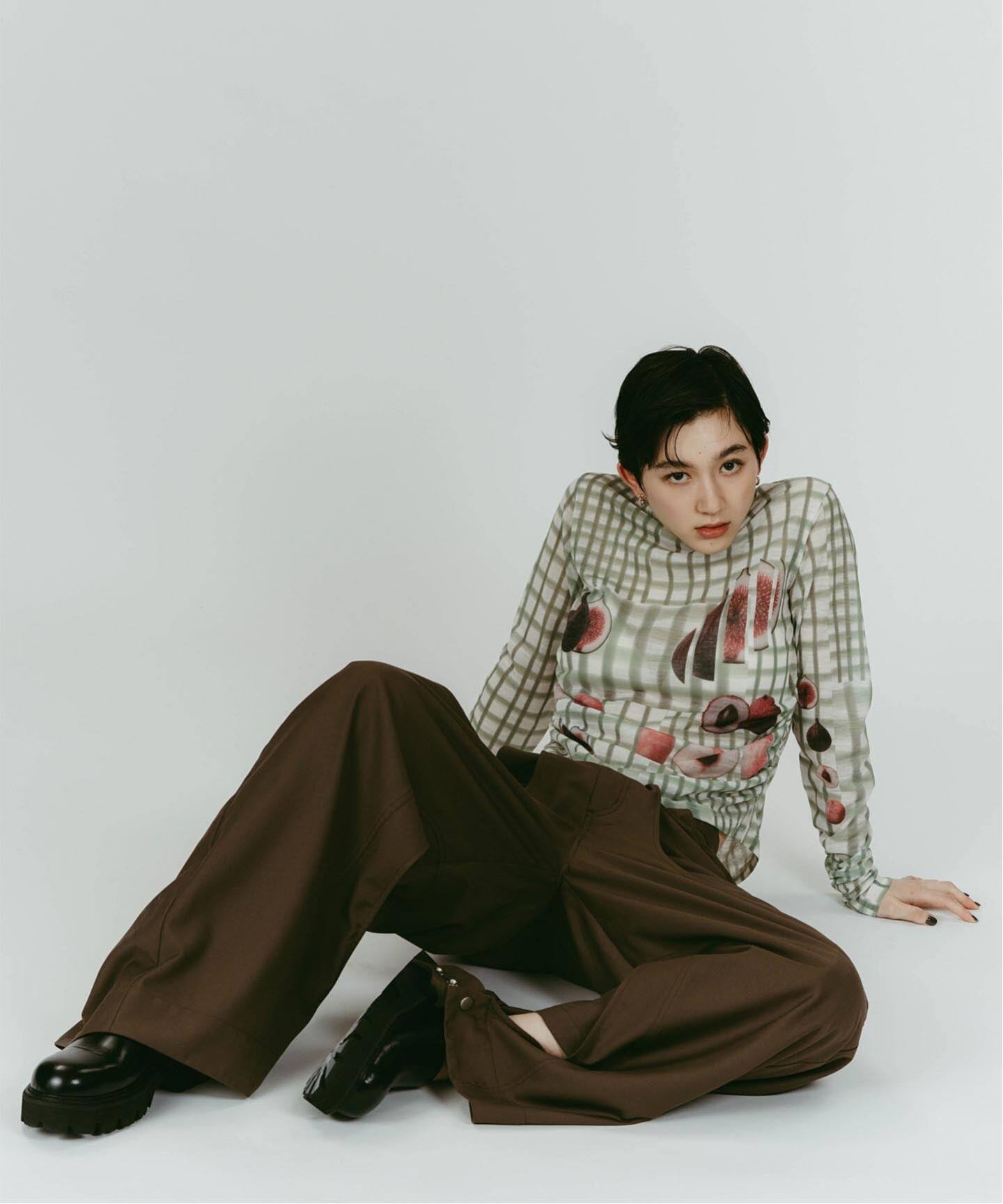 Knuth Marf/クヌースマーフ fruit-check print knit（Tシャツ