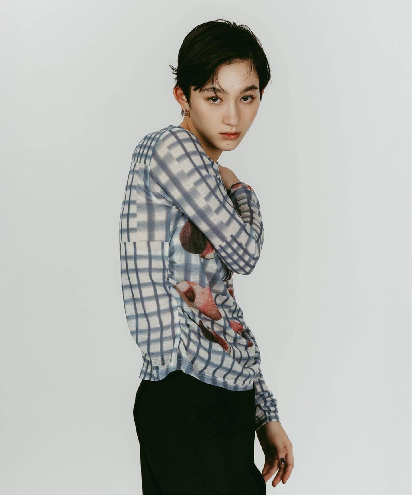 Knuth Marf/クヌースマーフ fruit-check print knit（Tシャツ
